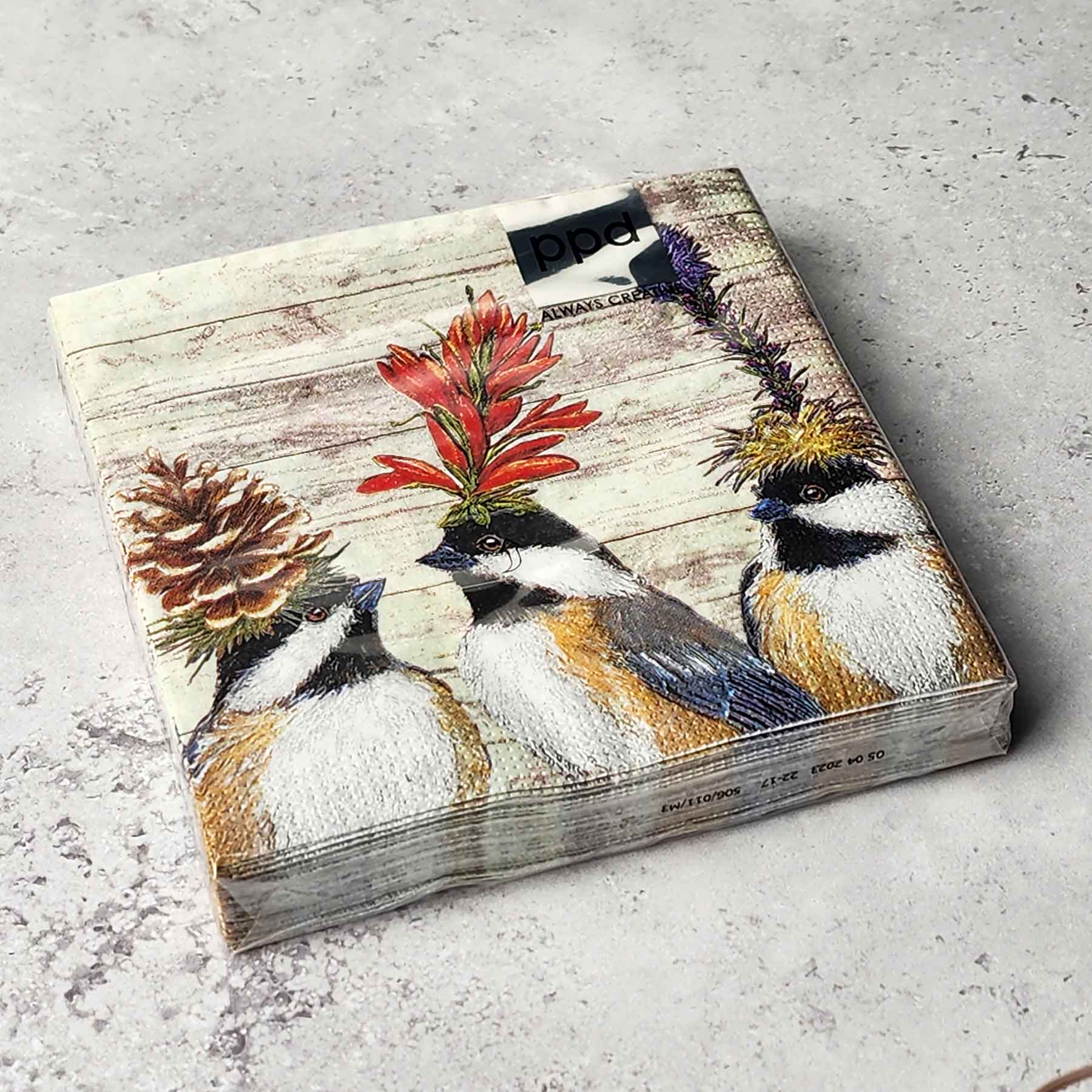 Beverage Napkin - the Chickadee Sisters