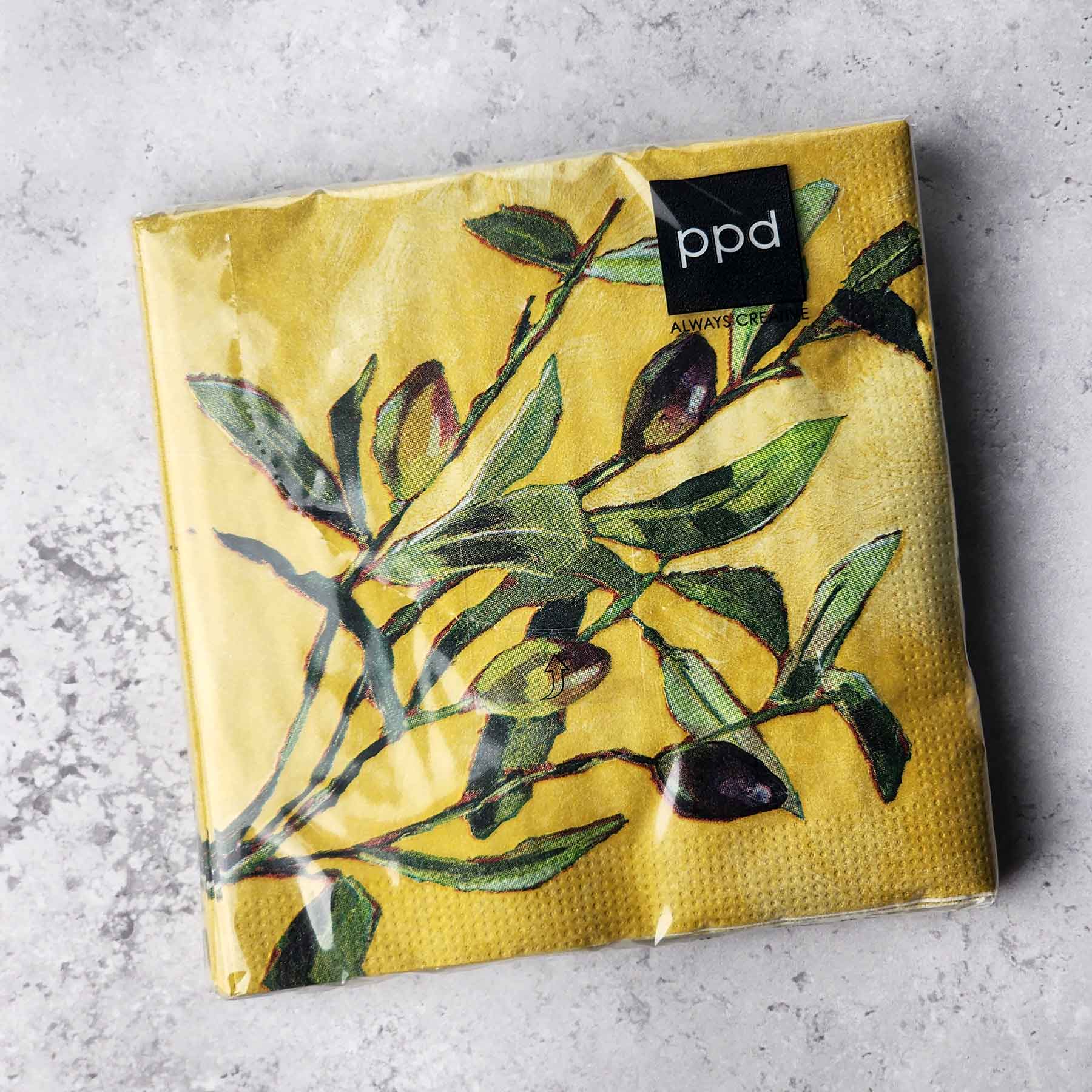 Beverage Napkin - Olive Musée