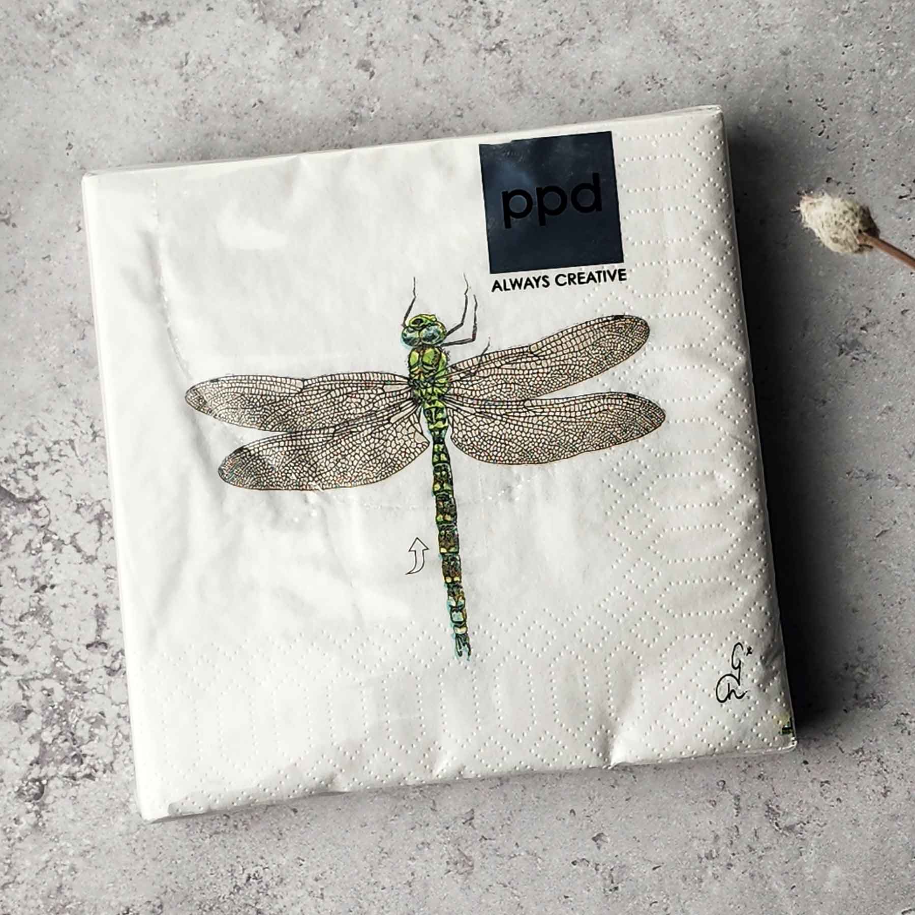 Beverage Napkin - Libellule