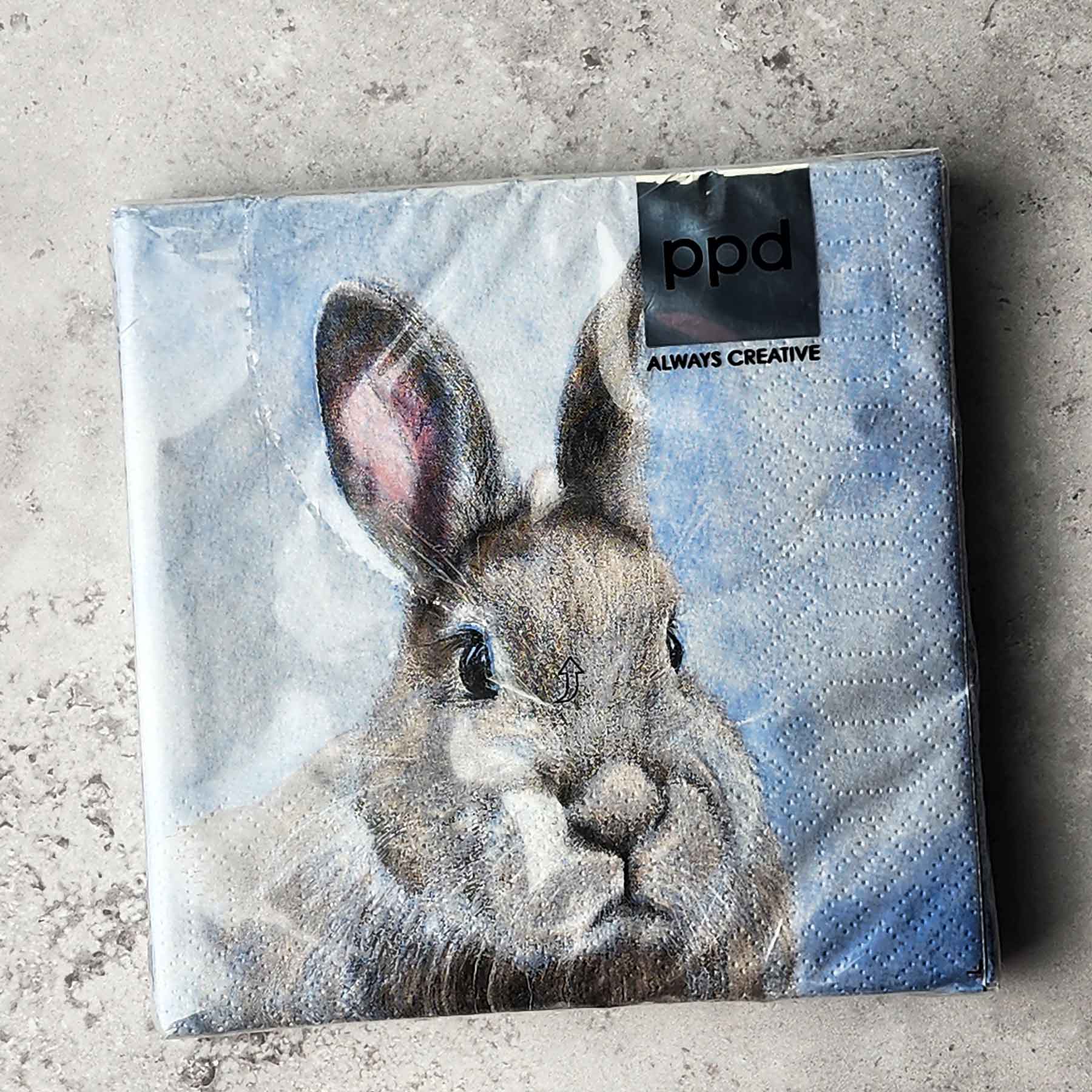 Beverage Napkin - Niblet the Bunny
