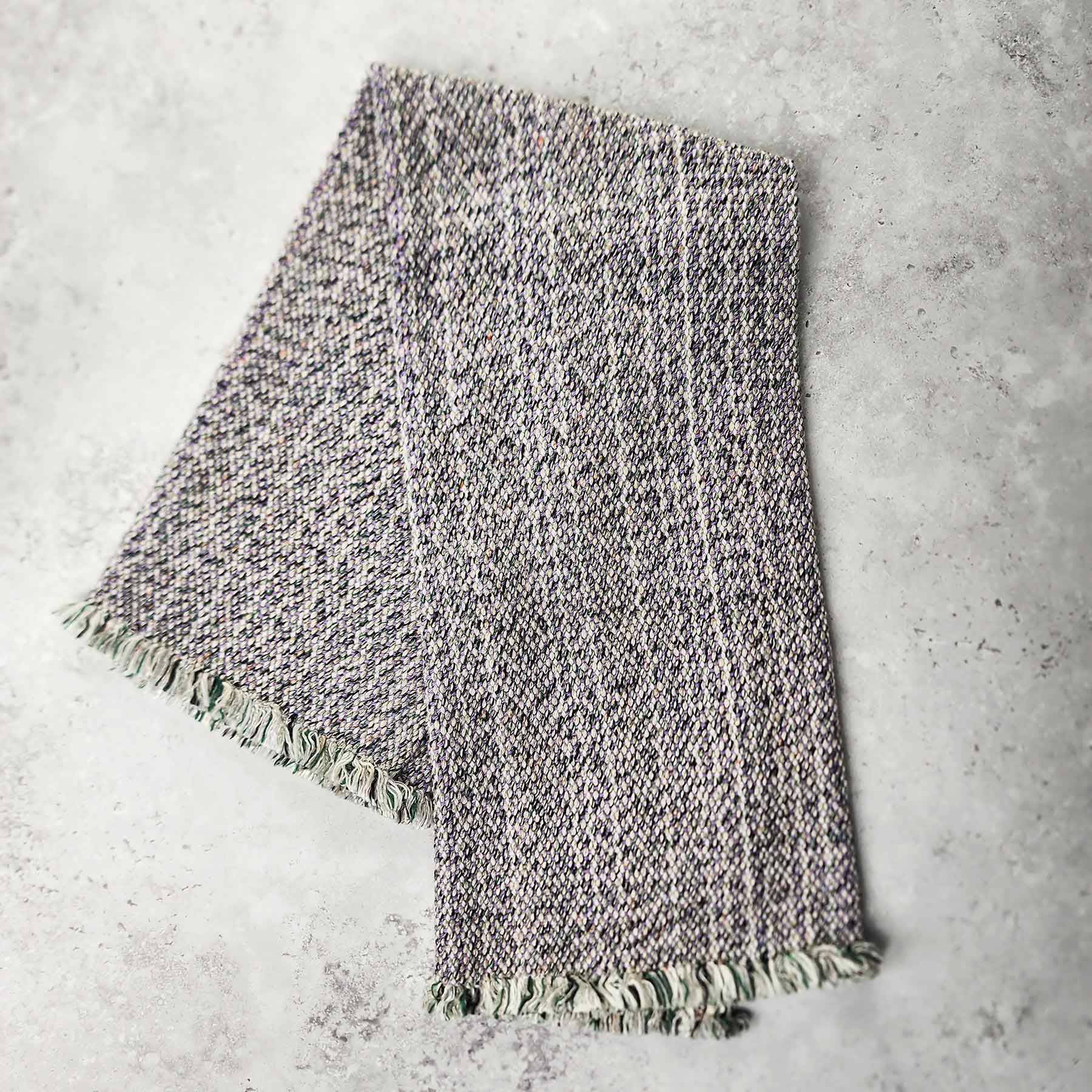 Woven Towel; Purple Speckle