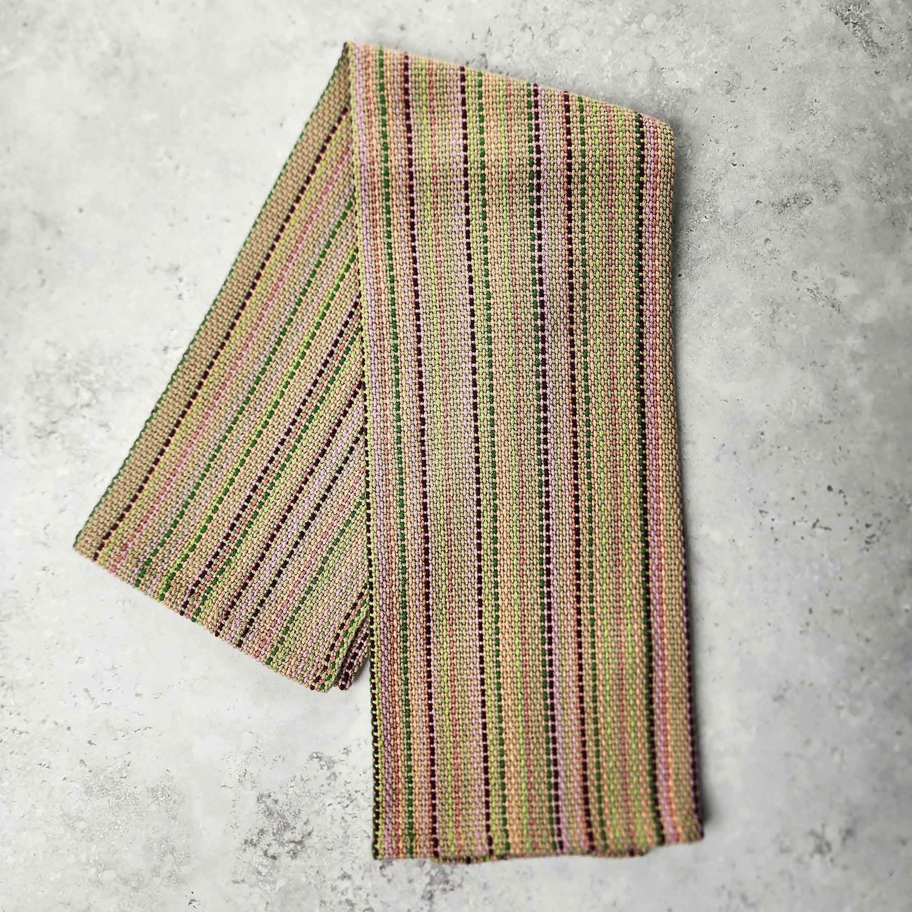 Woven Kitchen Towel; Pink/Purple