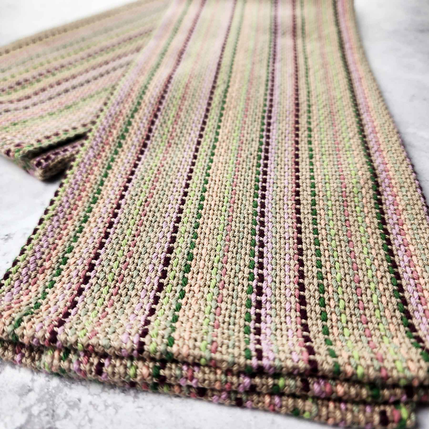 Woven Kitchen Towel; Pink/Purple