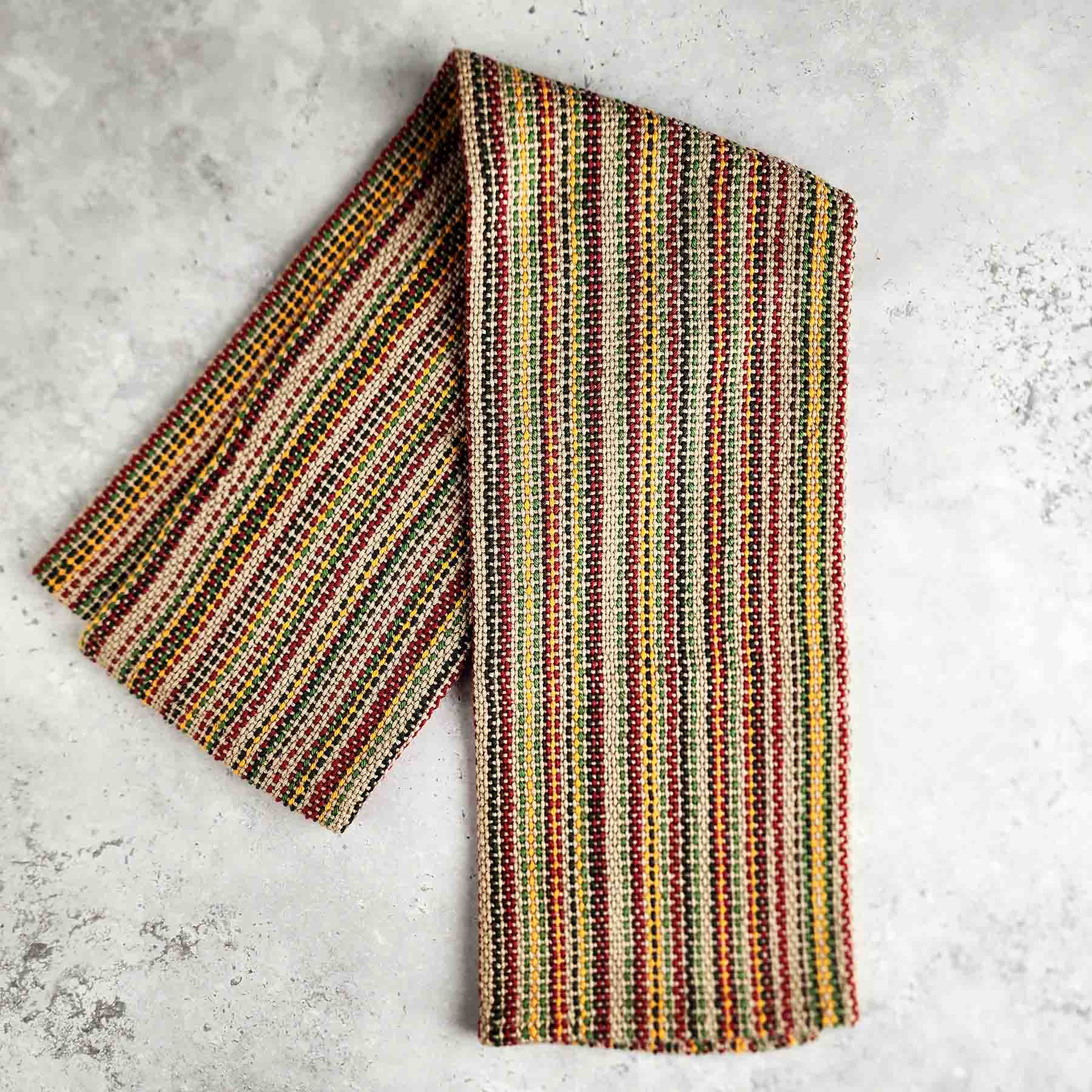 Woven Kitchen Towel; Lilac/Lime