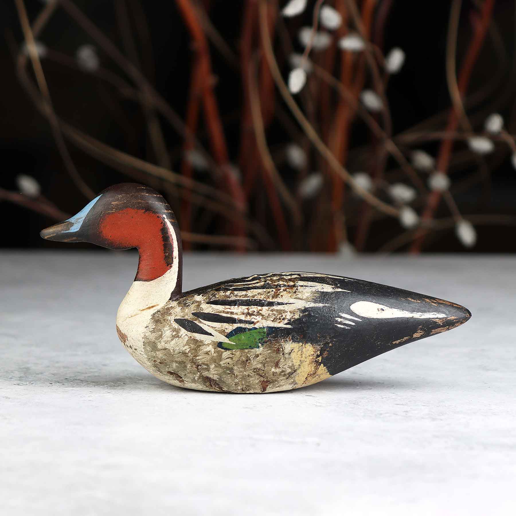 Mini Painted Green Wing Pintail Decoy