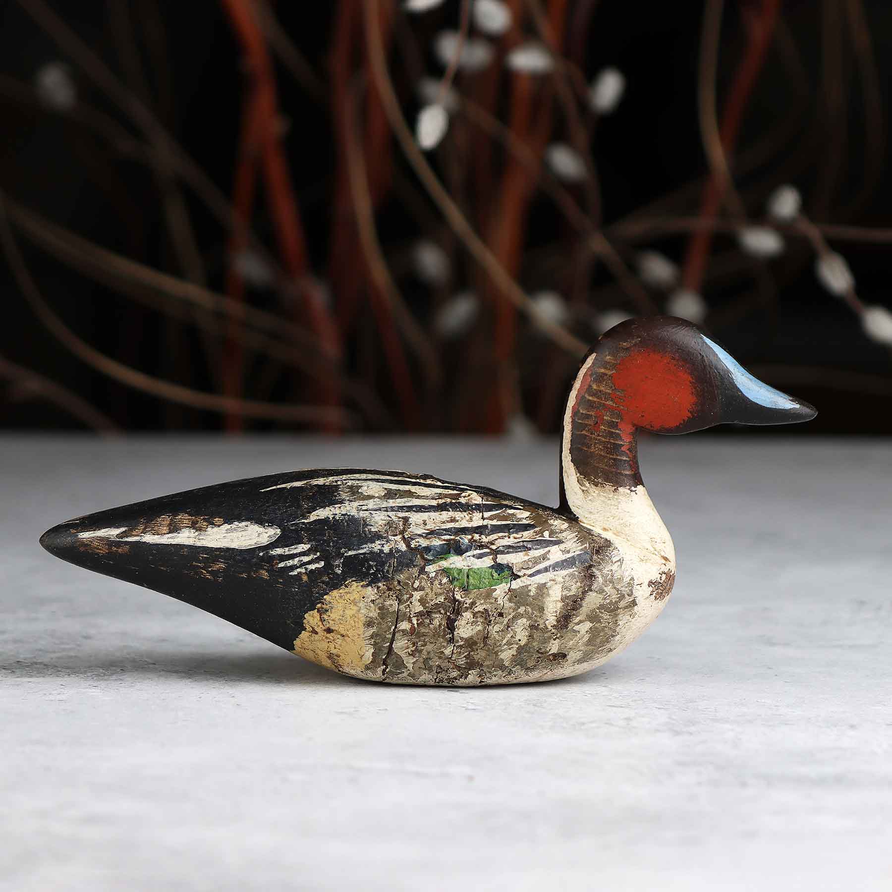 Mini Painted Green Wing Pintail Decoy