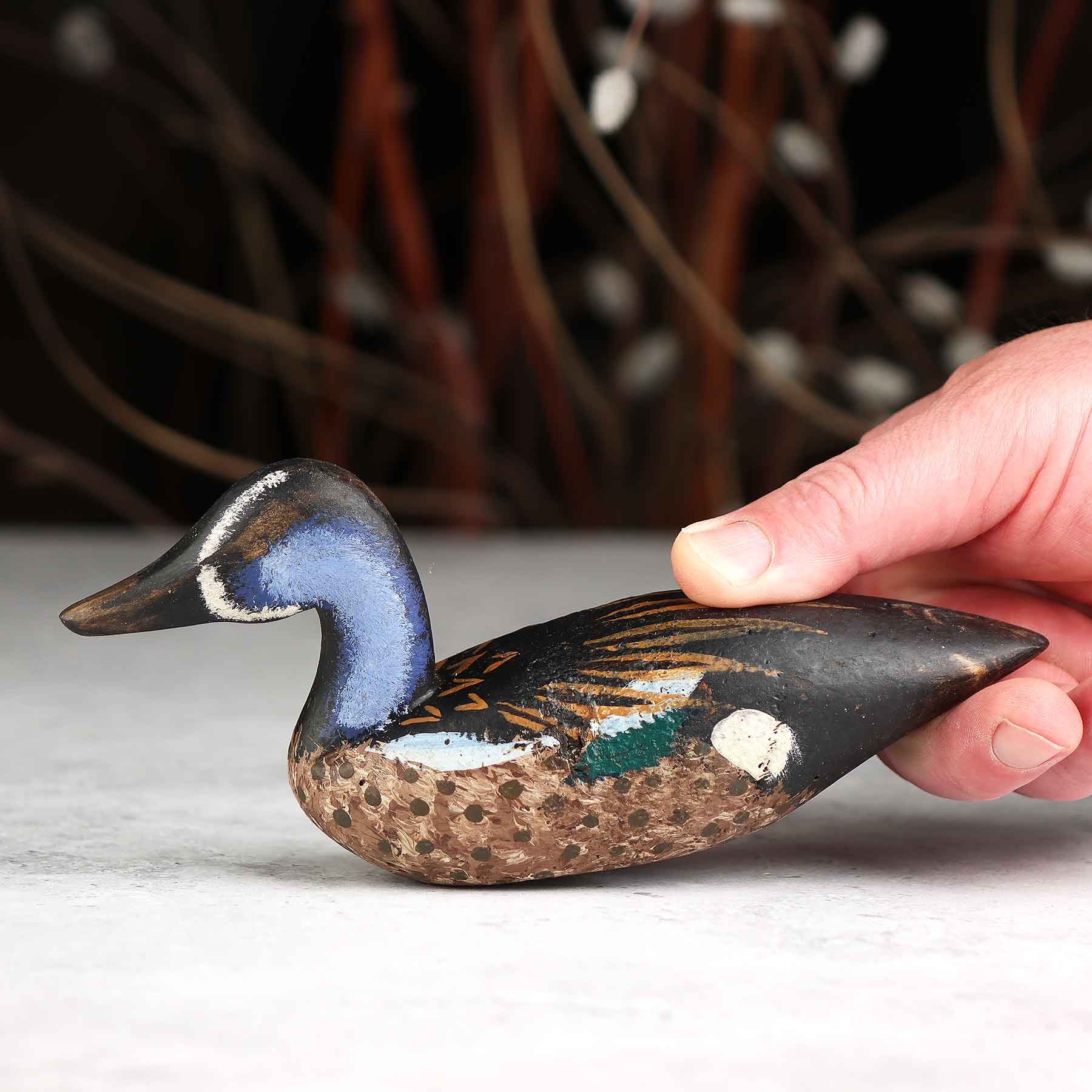 Mini Painted Blue Wing Decoy