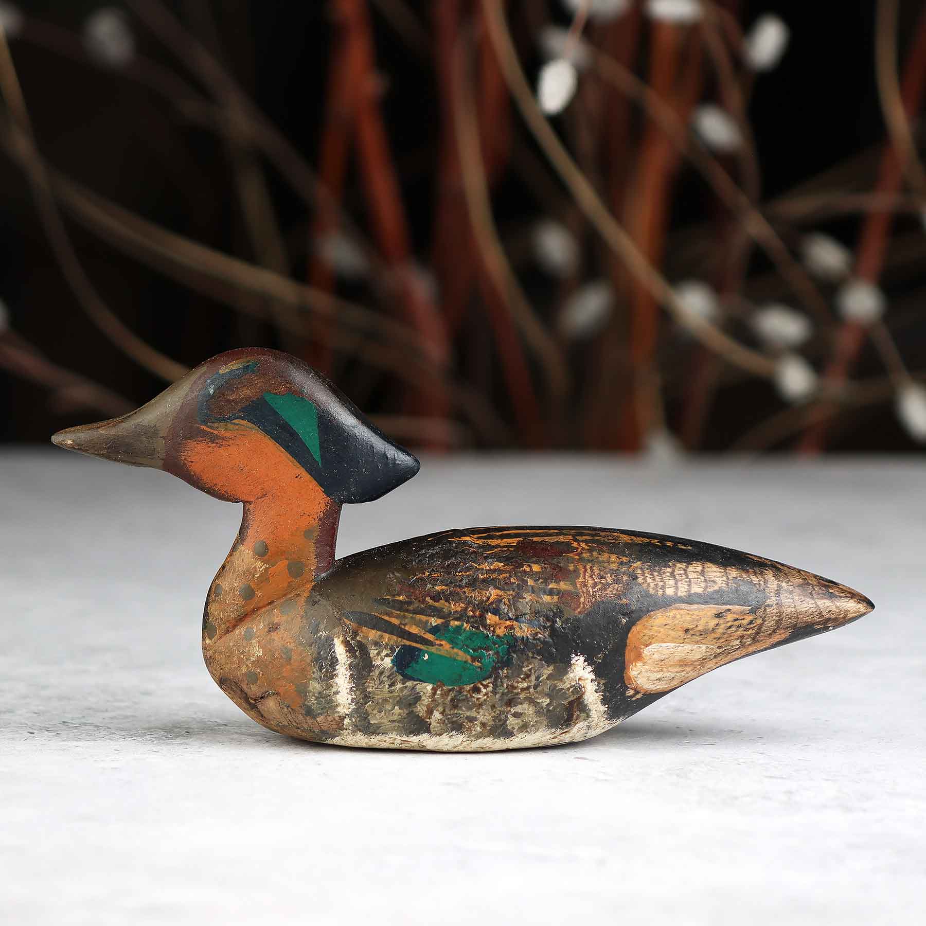 Mini Green Wing Drake Decoy