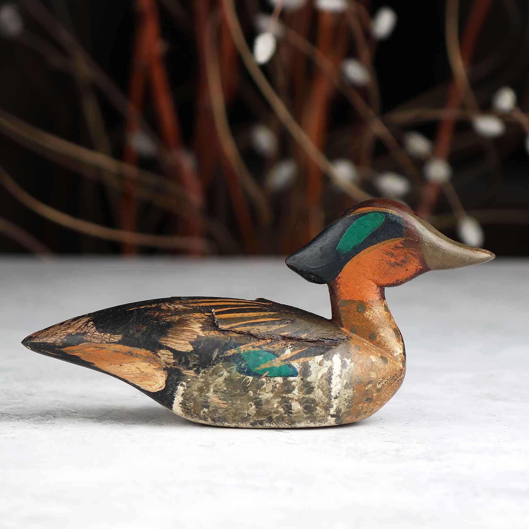Mini Green Wing Drake Decoy