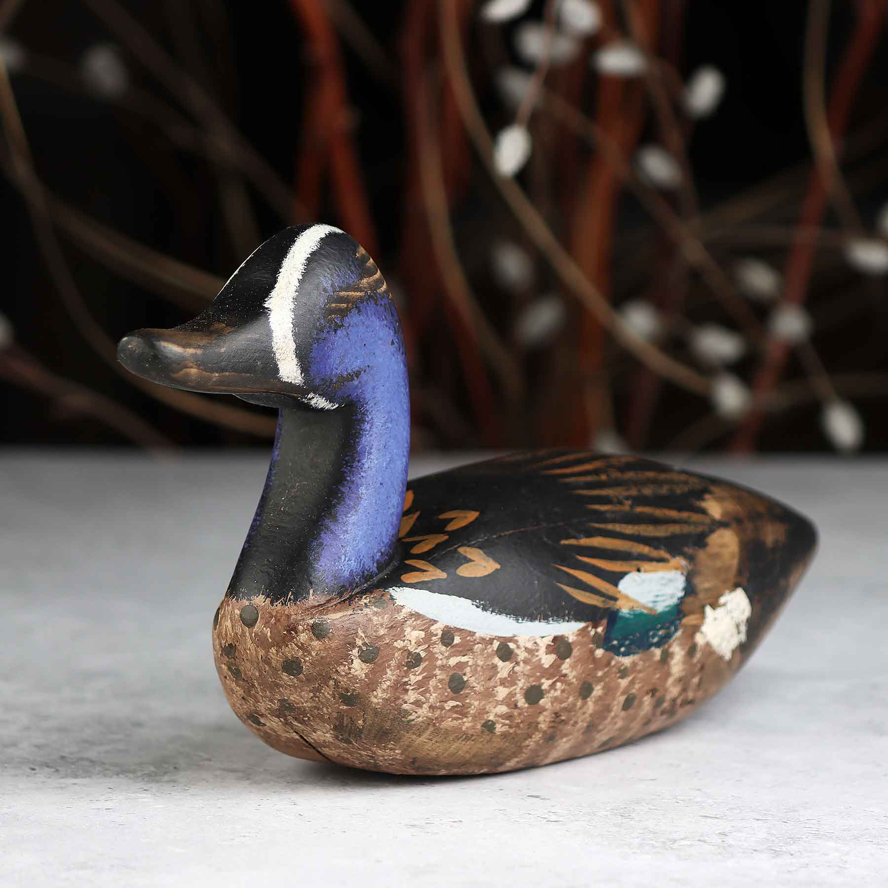 Medium Painted Blue Wing Teal Decoy- Elm
