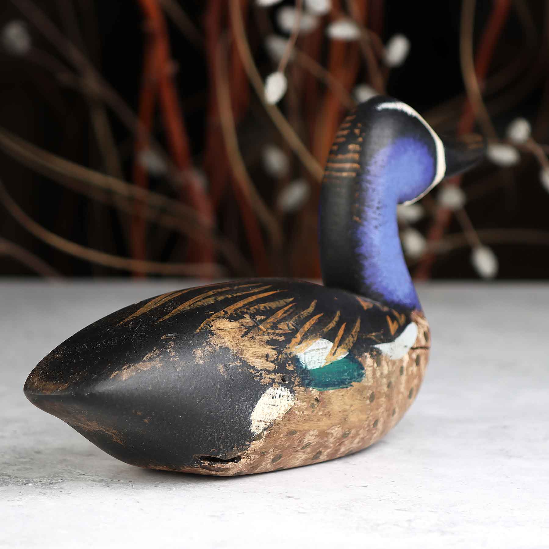 Medium Painted Blue Wing Teal Decoy- Elm