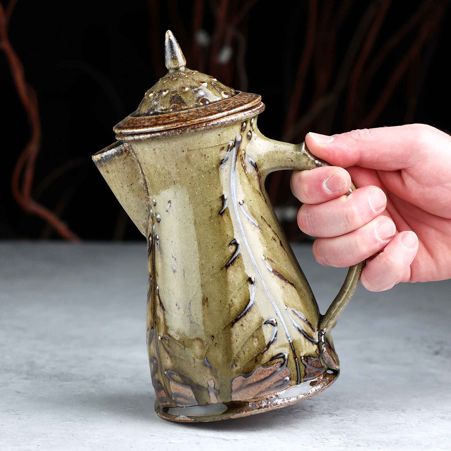 Salt-glazed Coffee Pot
