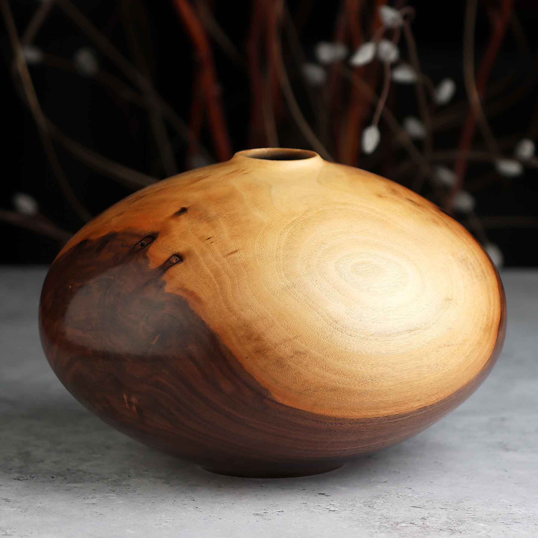 Hand-Turned Walnut Vase