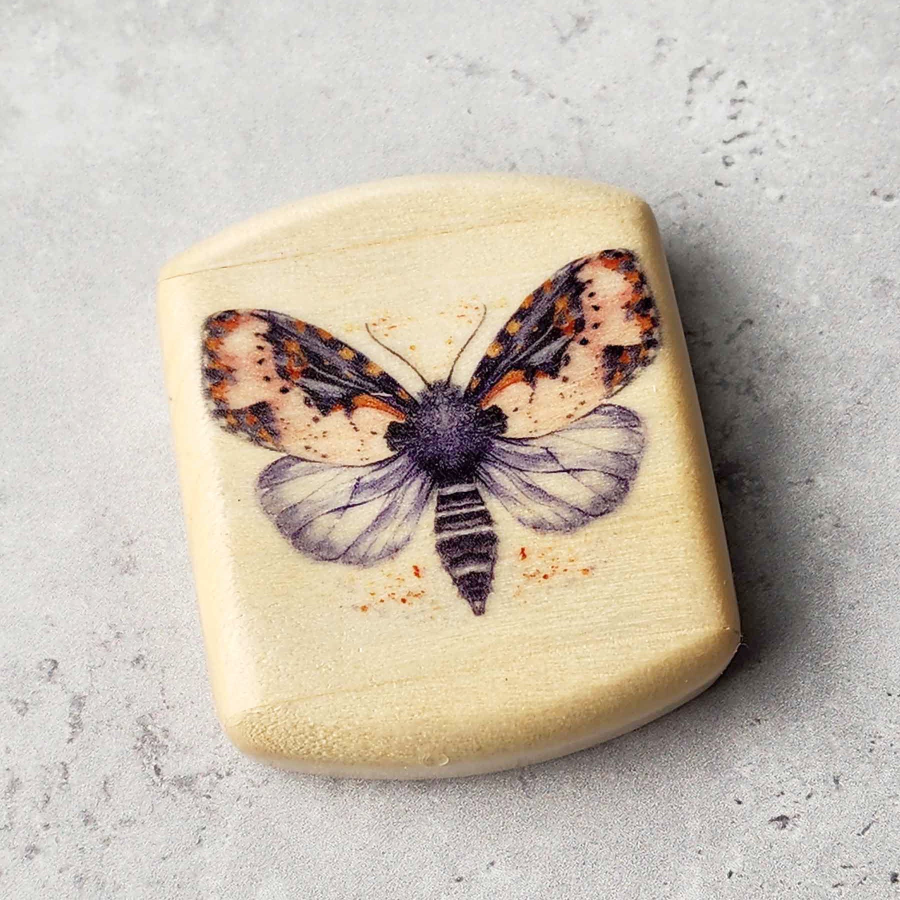 2" Flat Wide Aspen- Gray Moth