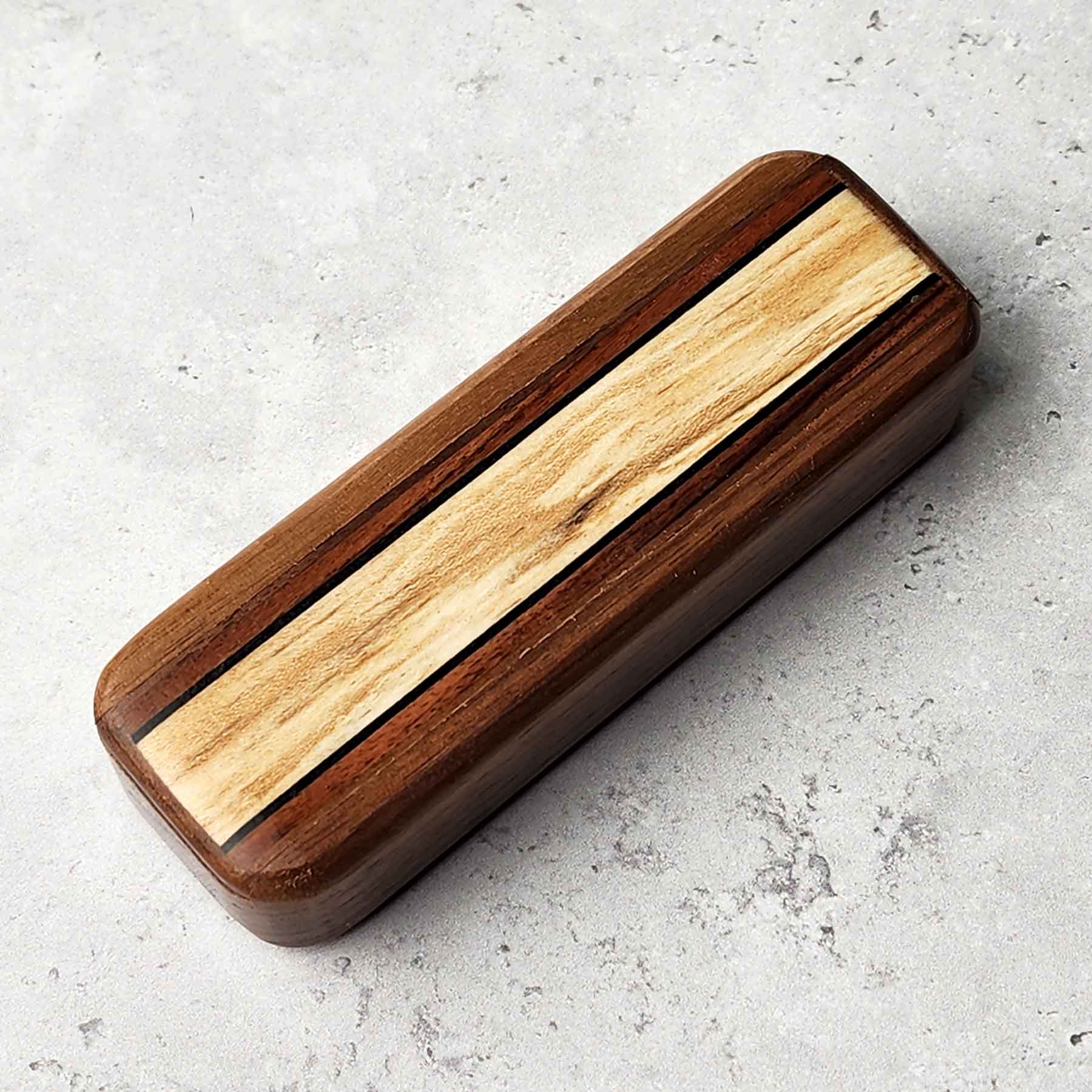 4" Narrow Walnut- Spalted Maple Inlay