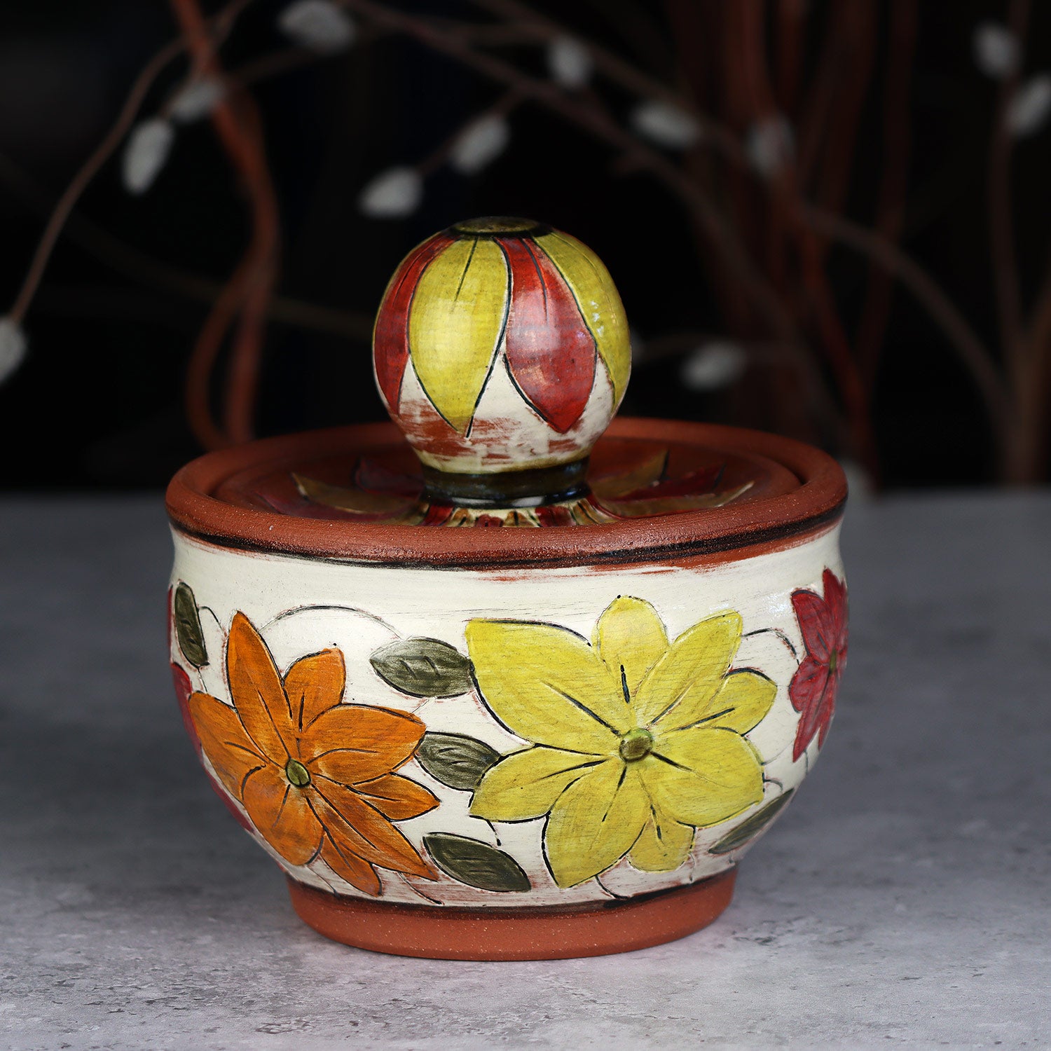 Floral Lidded Jar