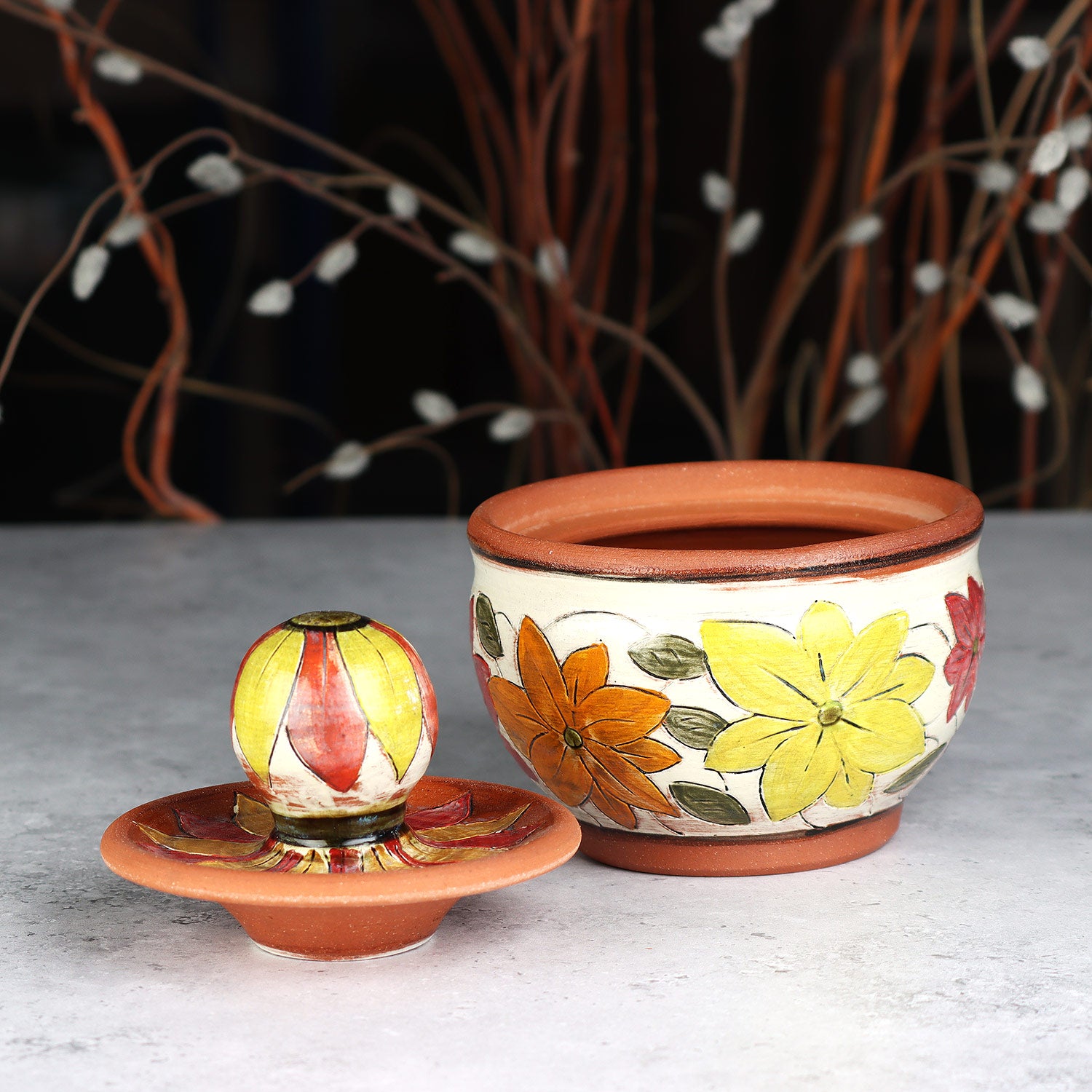 Floral Lidded Jar