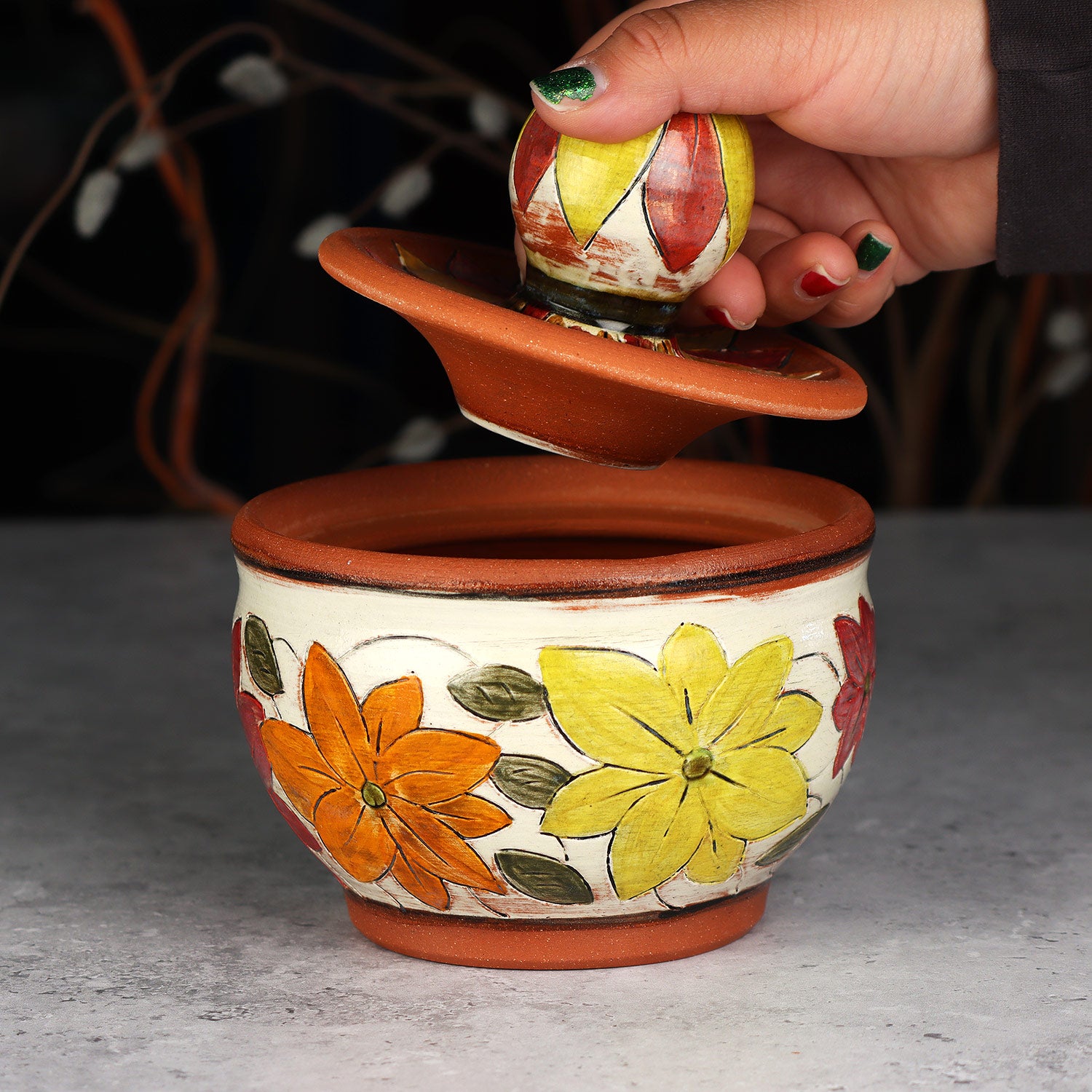 Floral Lidded Jar