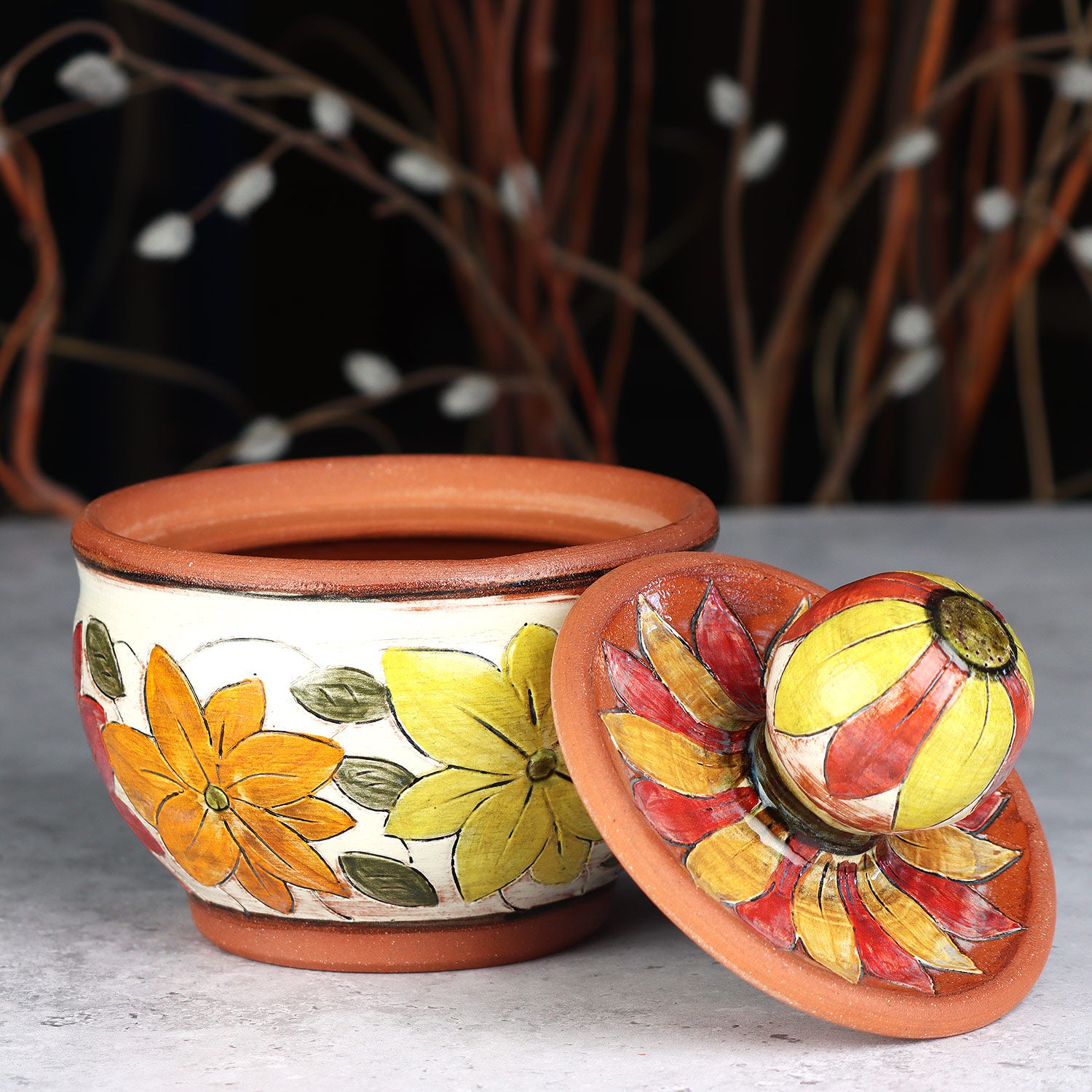 Floral Lidded Jar