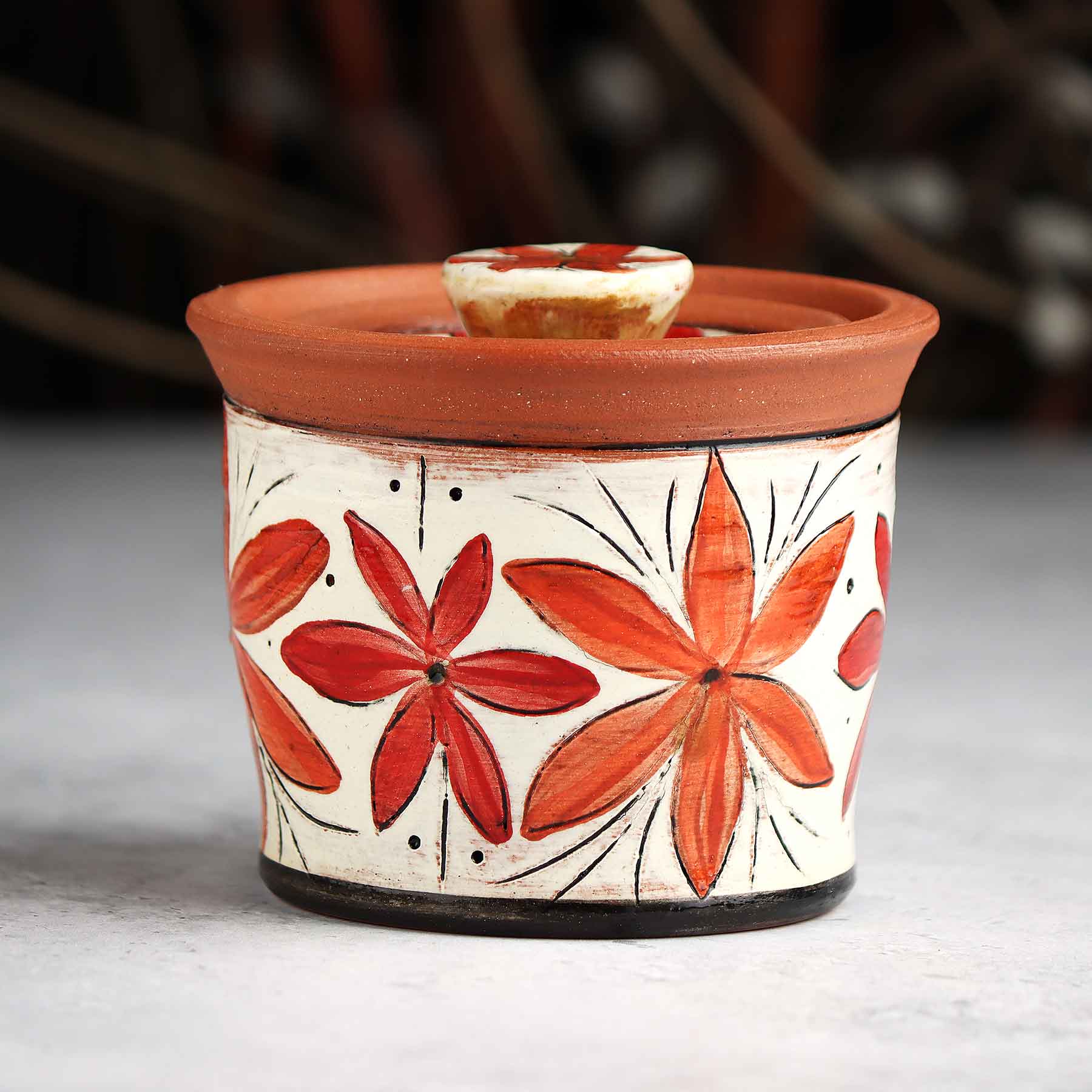 Brushwork Lidded Jar
