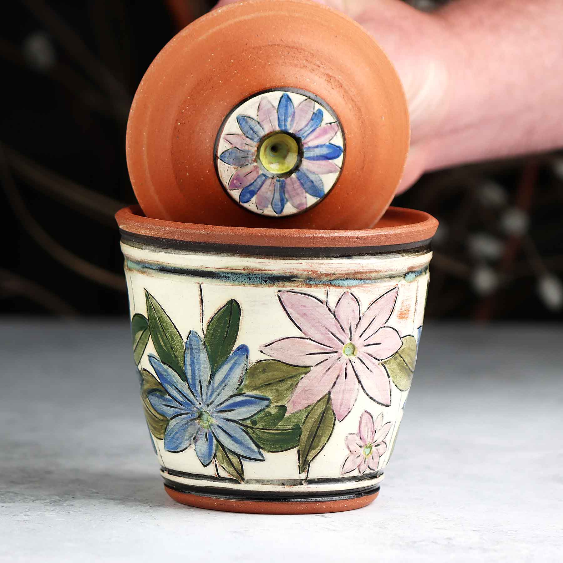 Brushwork Lidded Jar