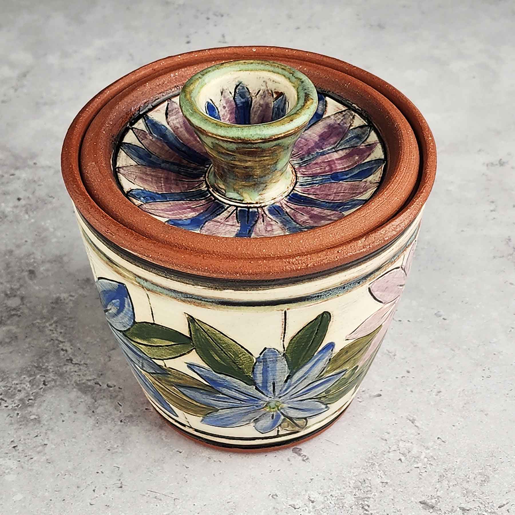 Brushwork Lidded Jar