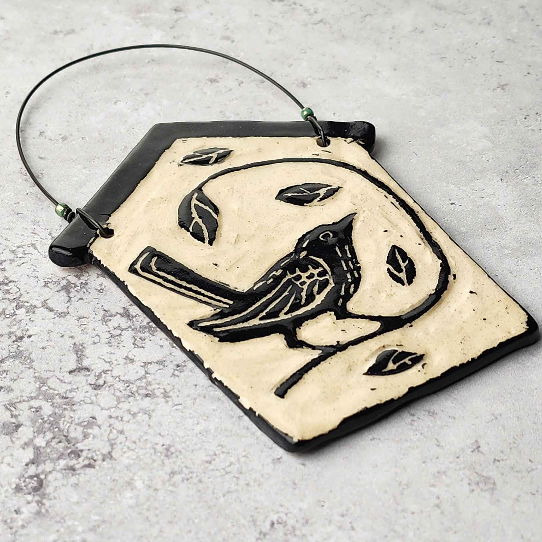 Sgraffito Birdhouse Wall Art, Wren