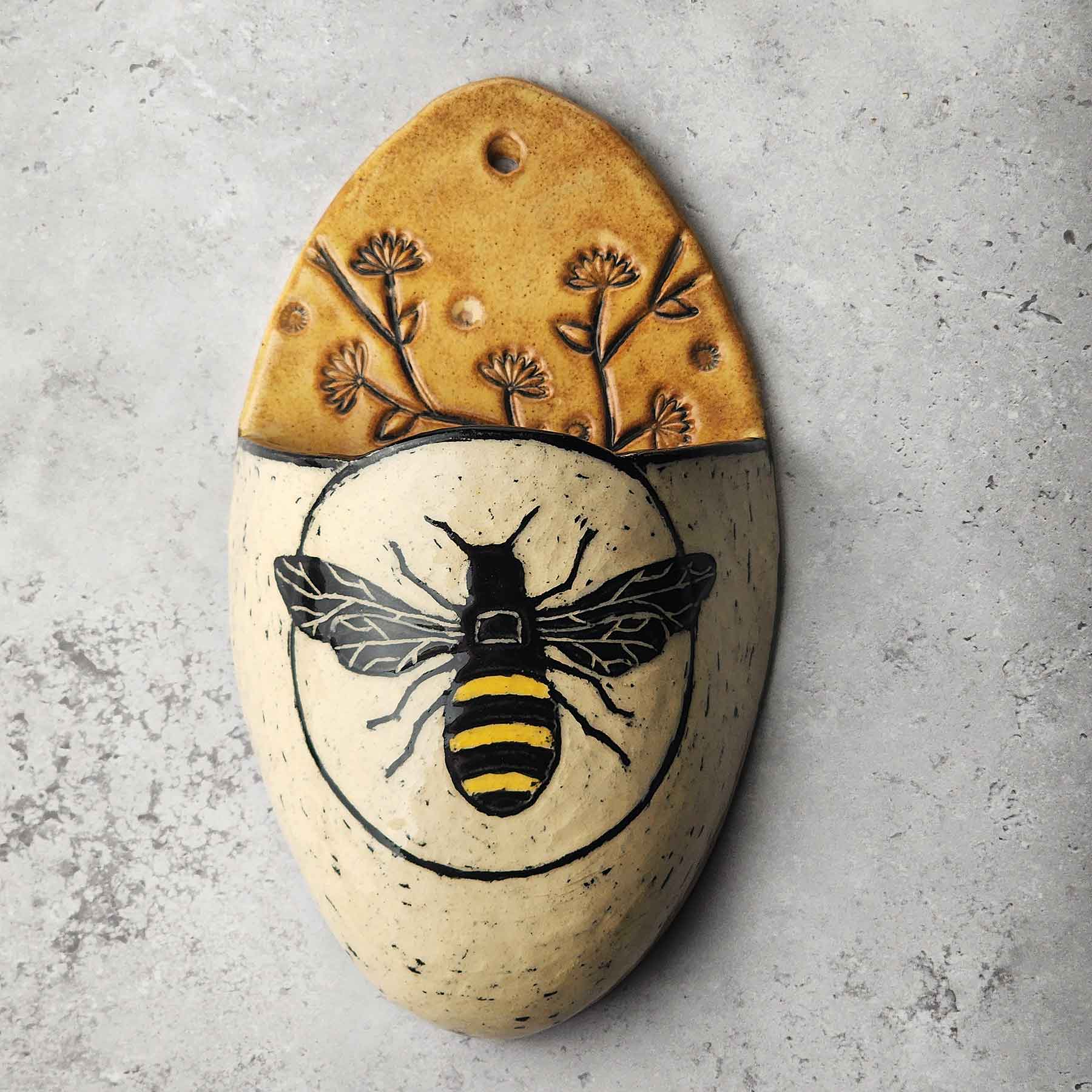 Wall Vase With Bee