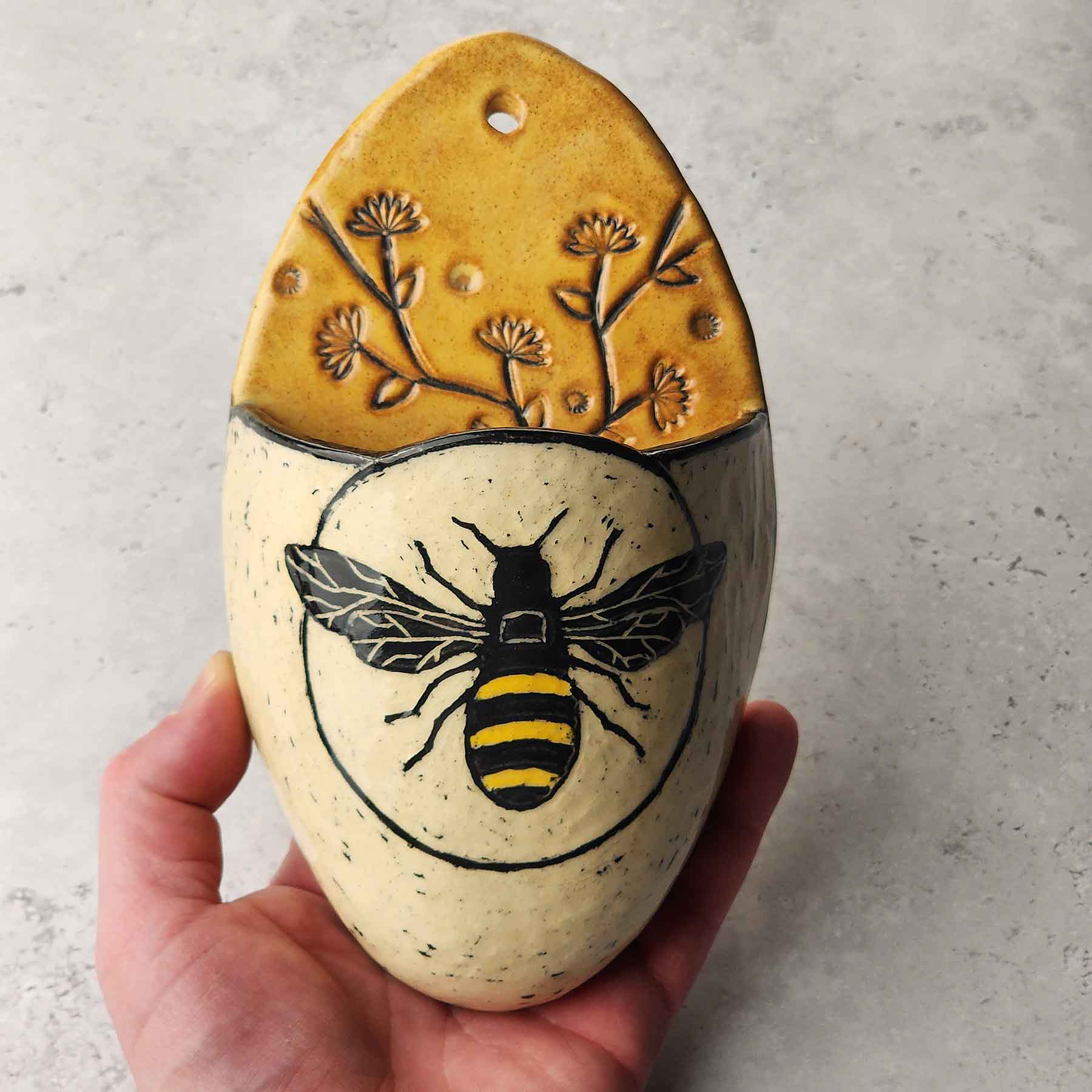 Wall Vase With Bee