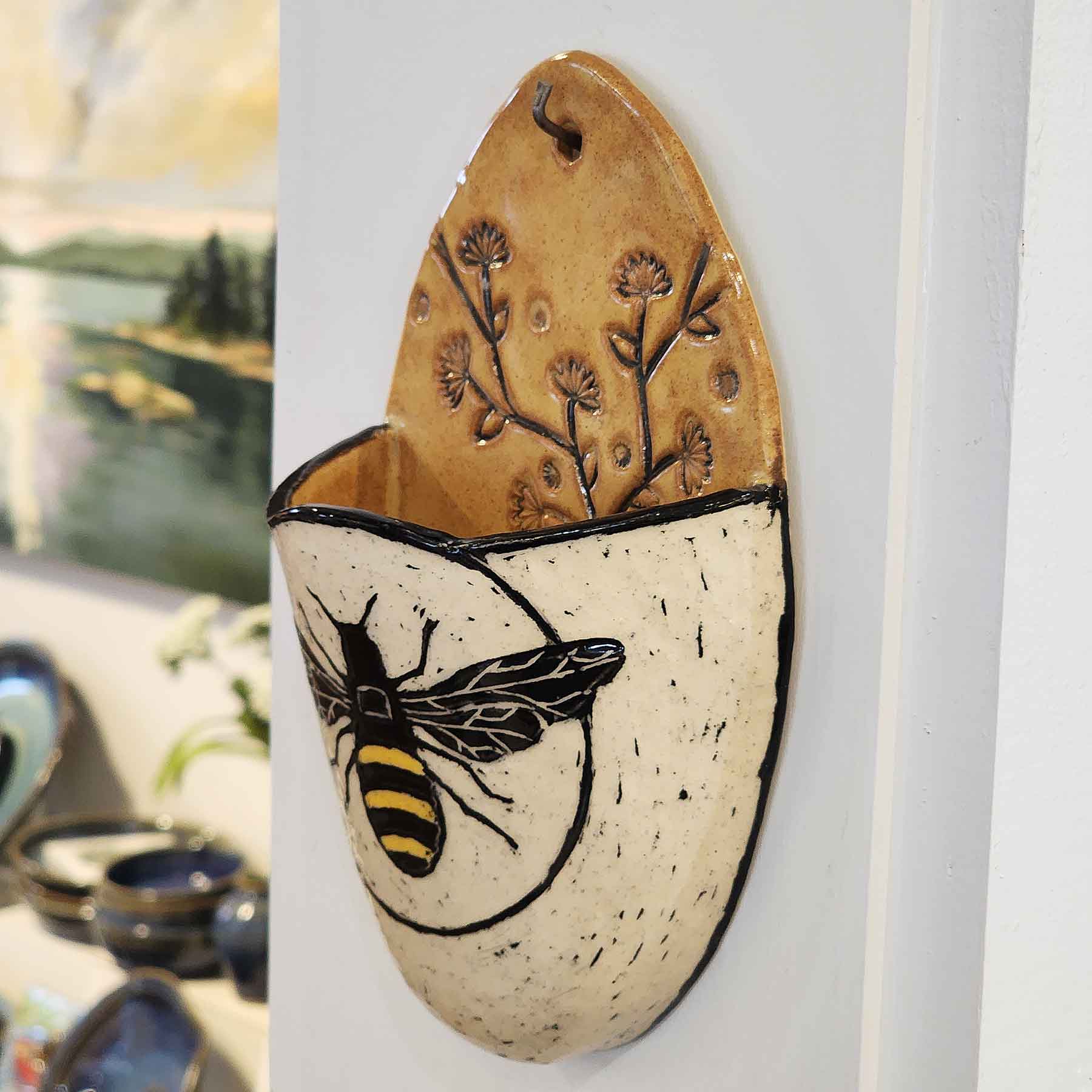 Wall Vase With Bee