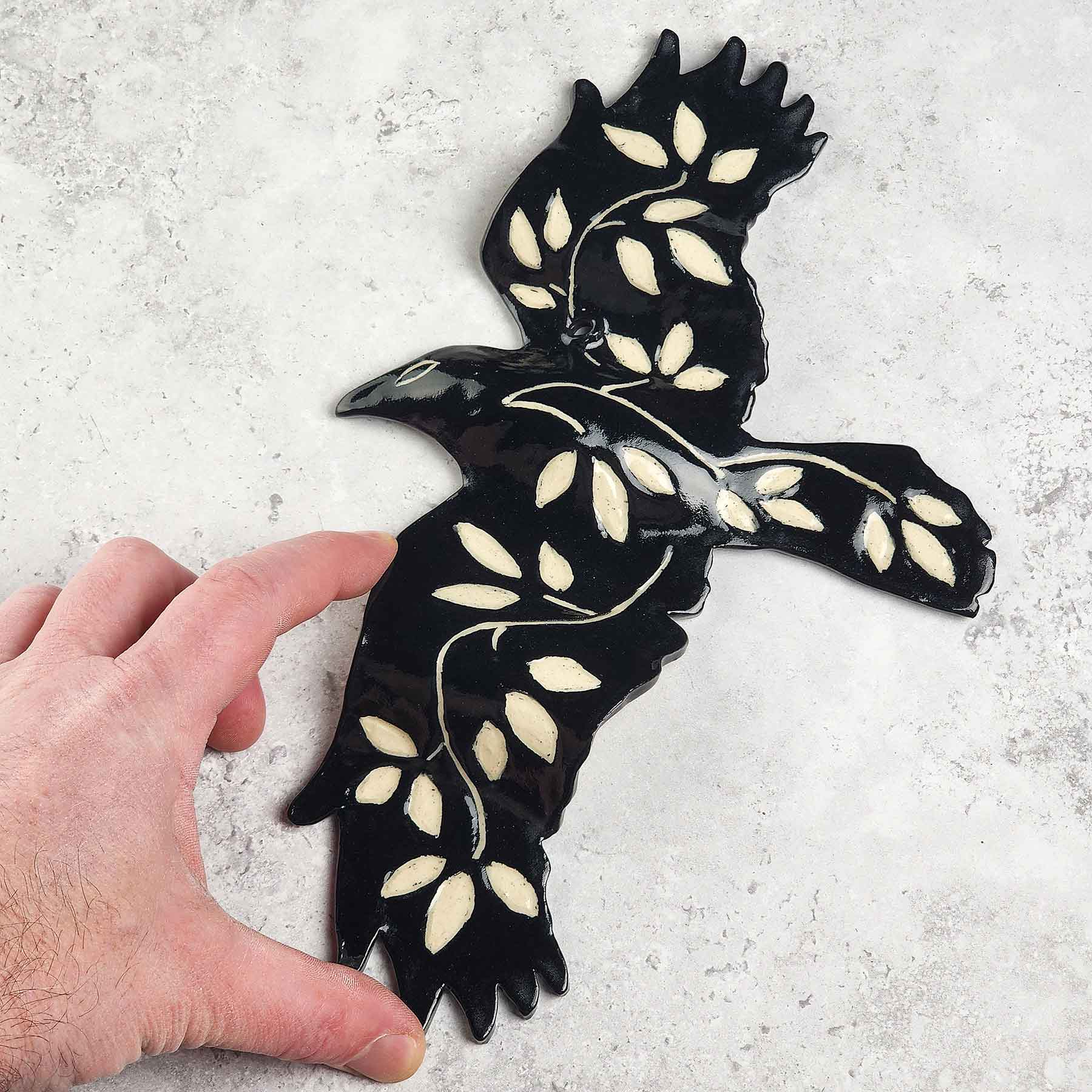 Wall Raven With Vinework