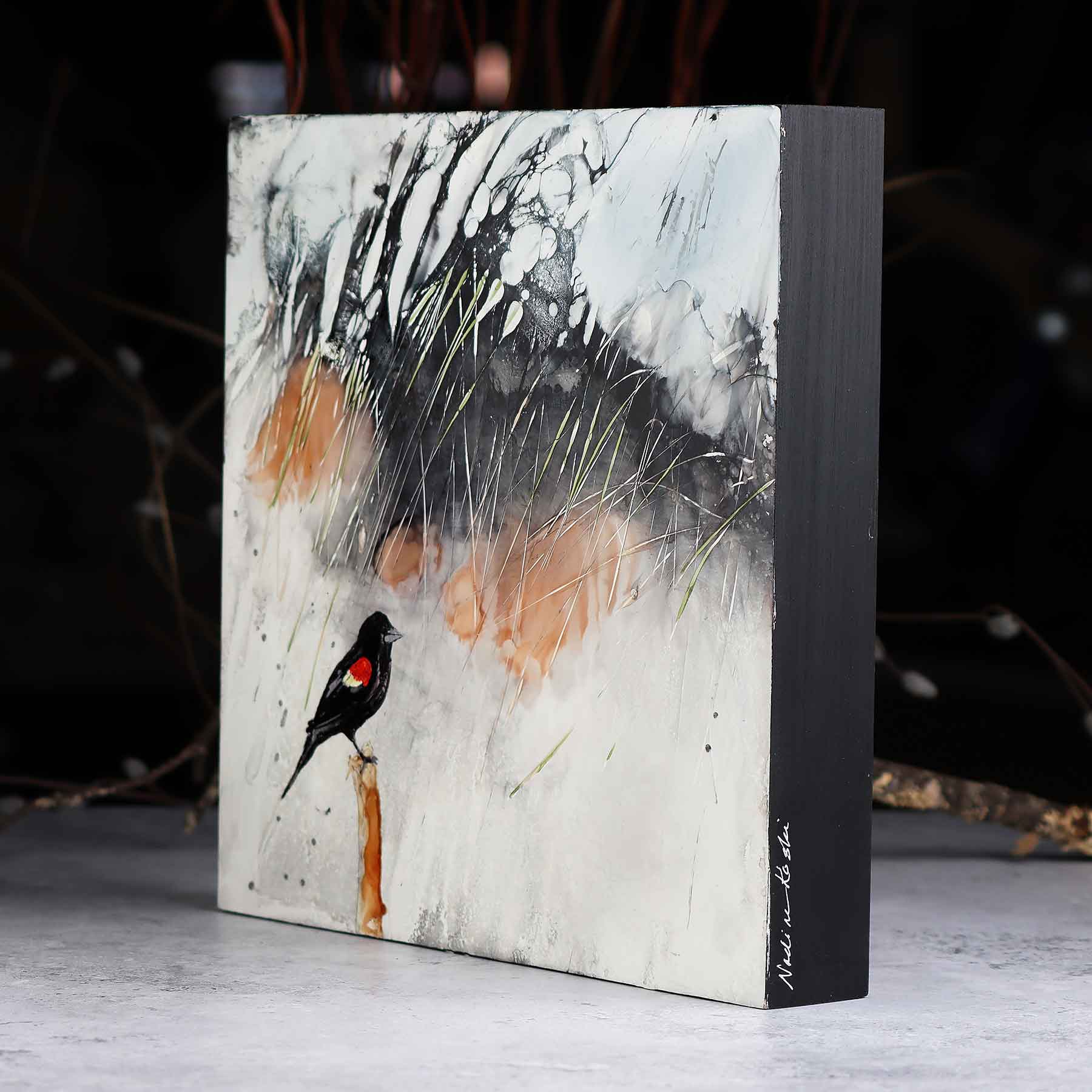 Red-winged Blackbird, 12X12