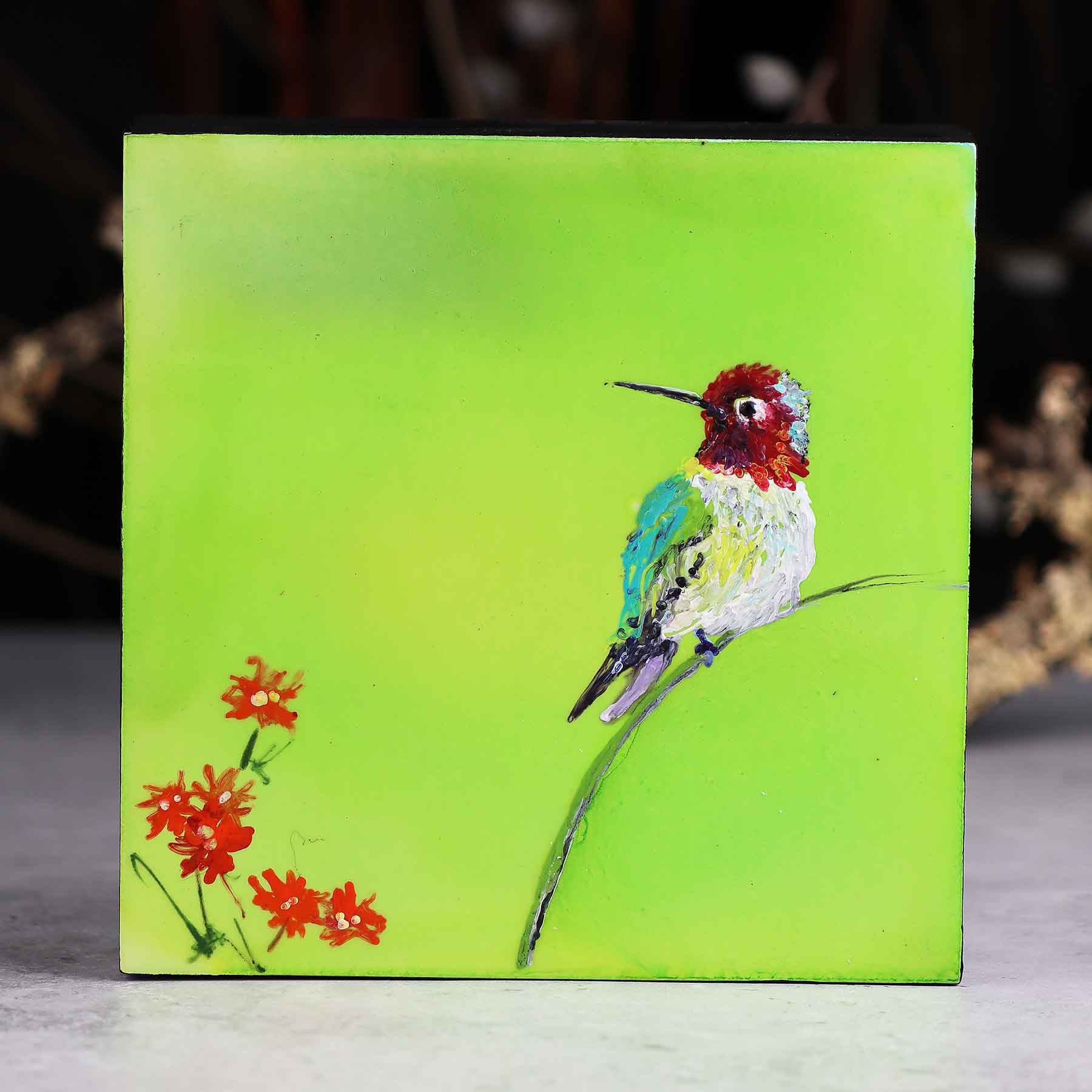 Ruby-throated Hummingbird, 6X6