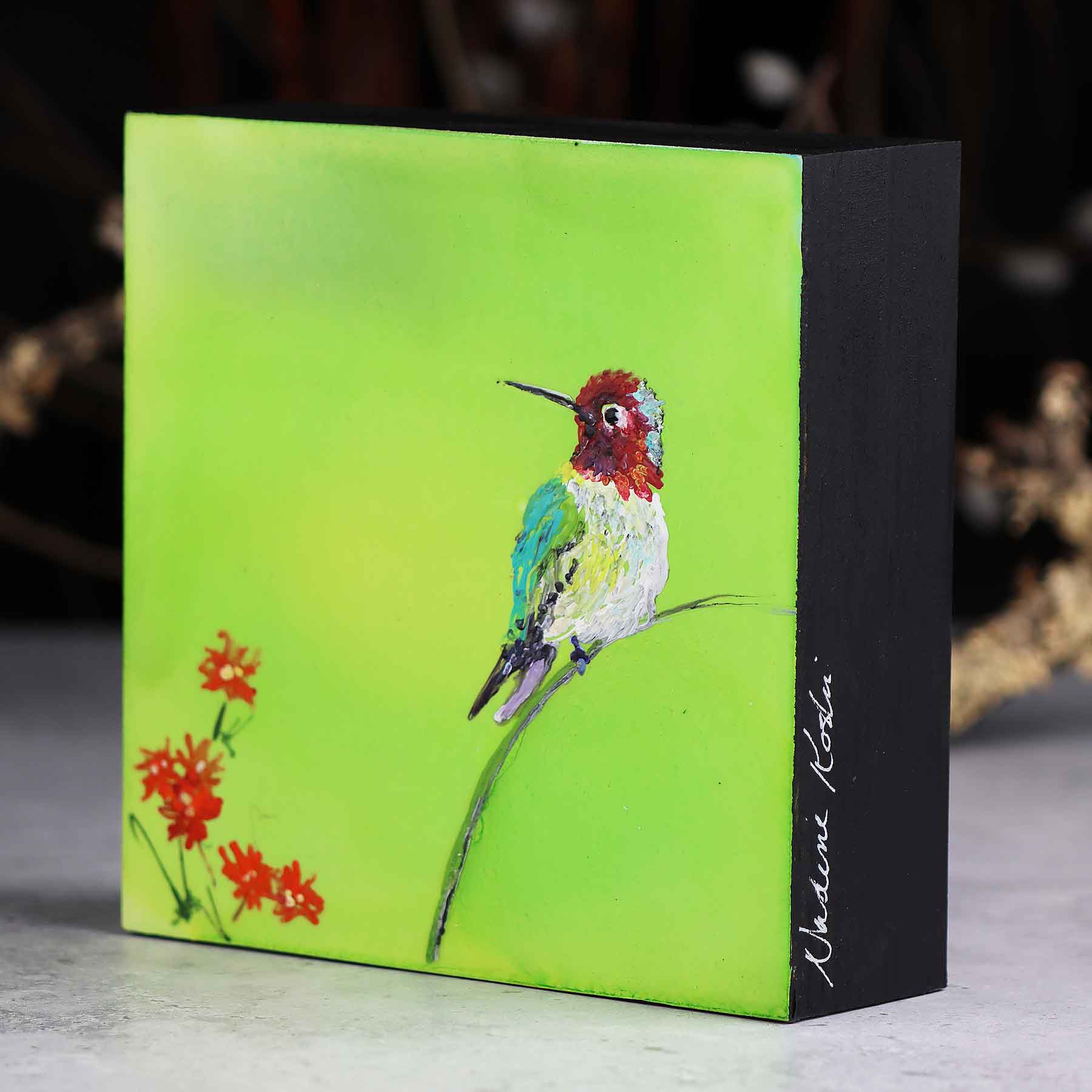 Ruby-throated Hummingbird, 6X6