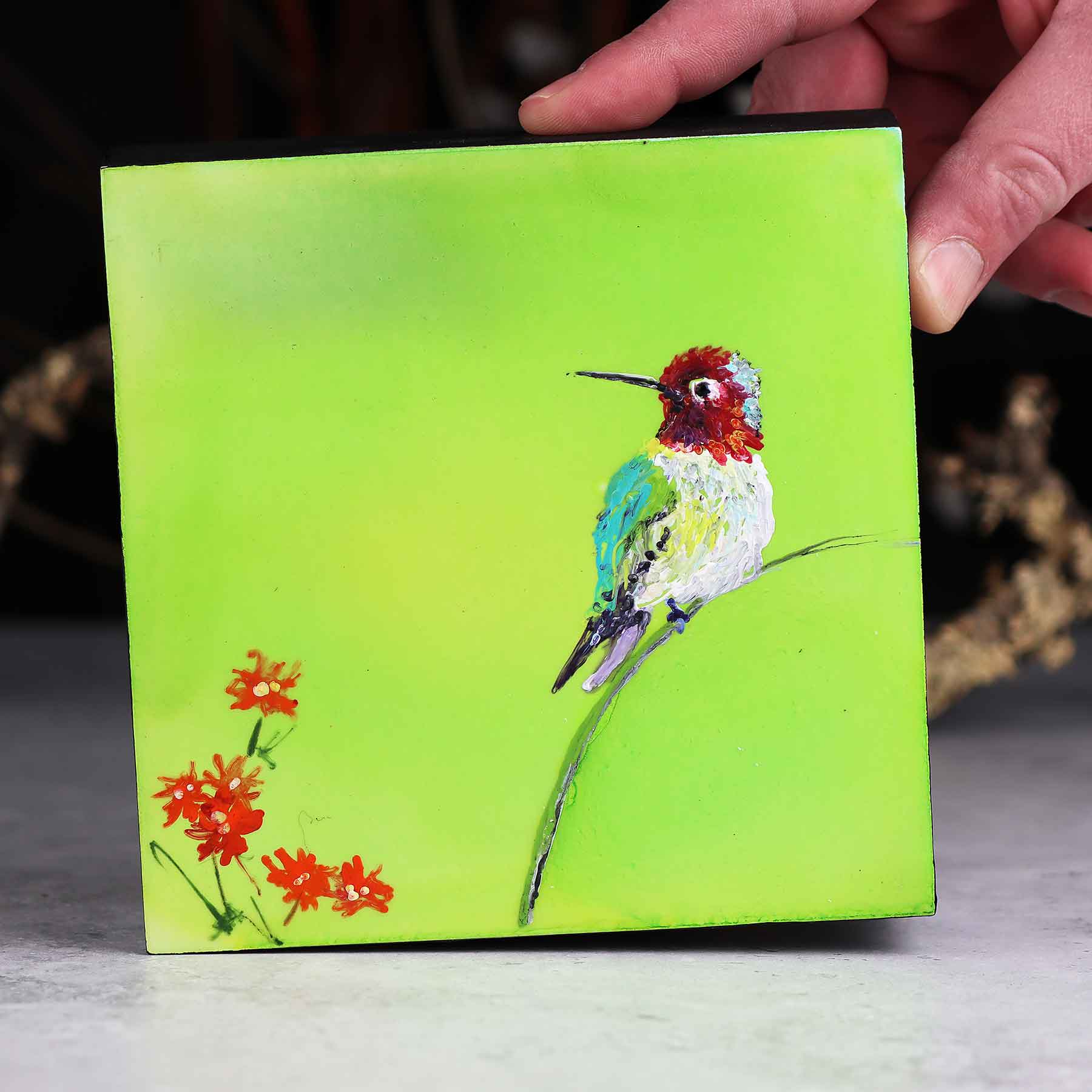 Ruby-throated Hummingbird, 6X6