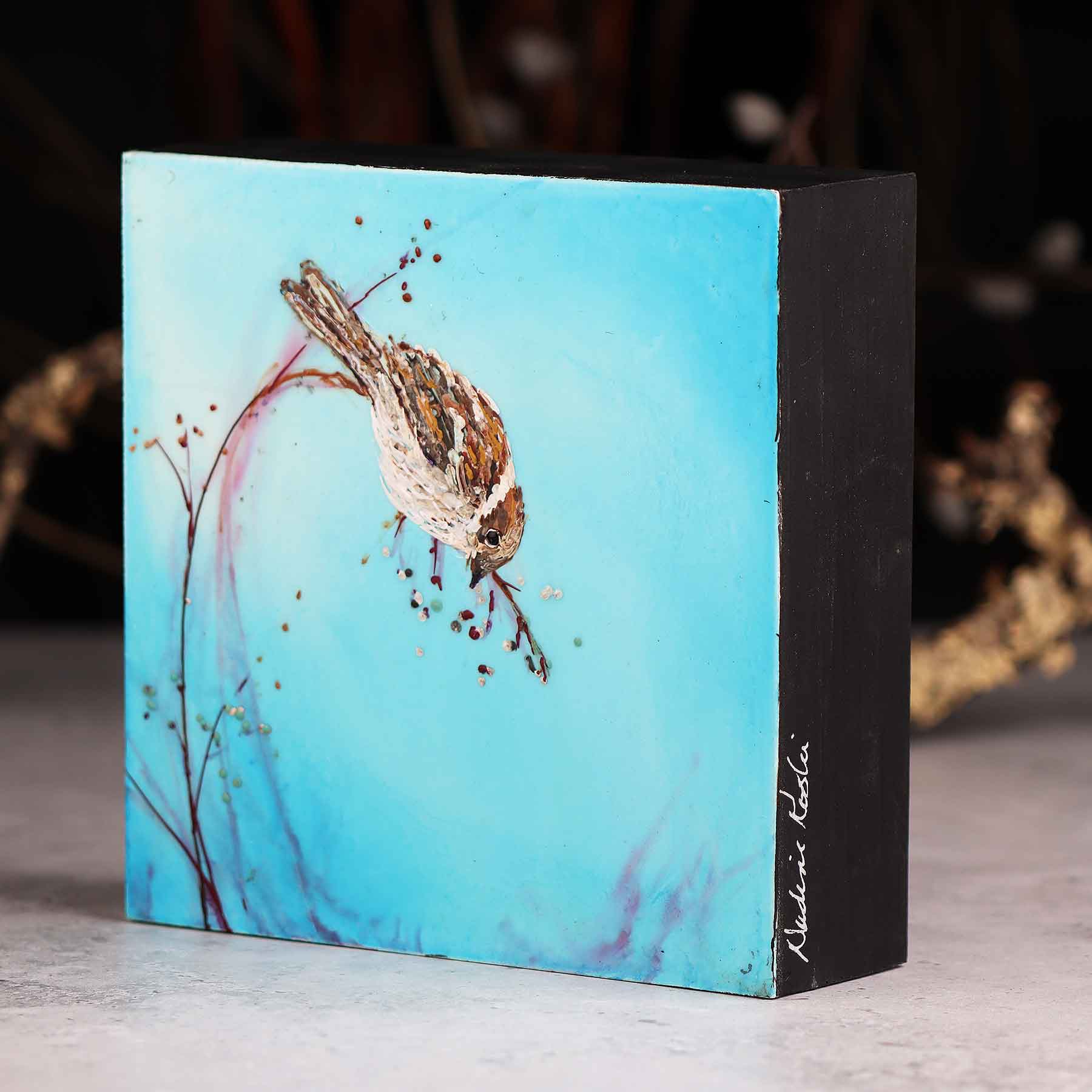 Perching Sparrow, 6X6