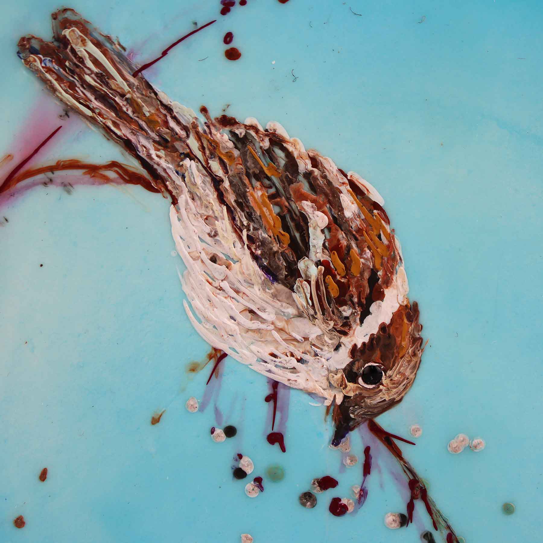 Perching Sparrow, 6X6
