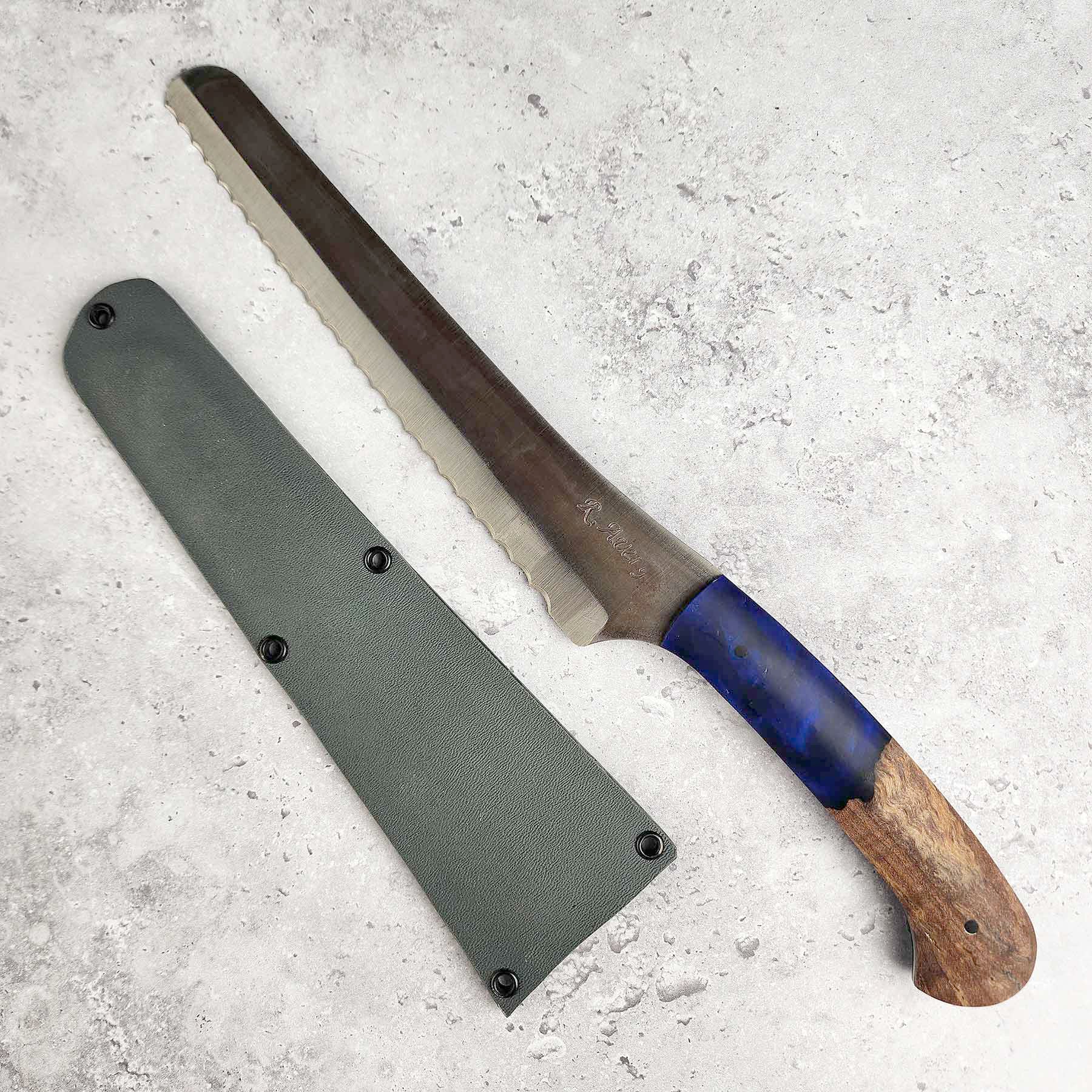 Blue Resin Bread Knife