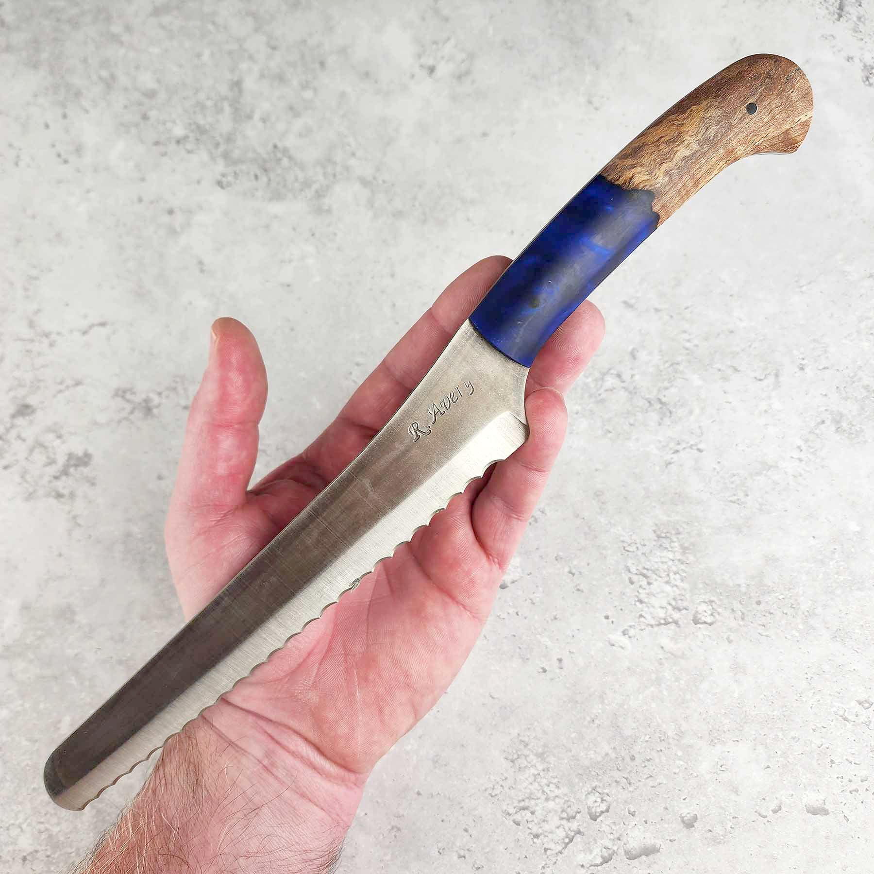 Blue Resin Bread Knife