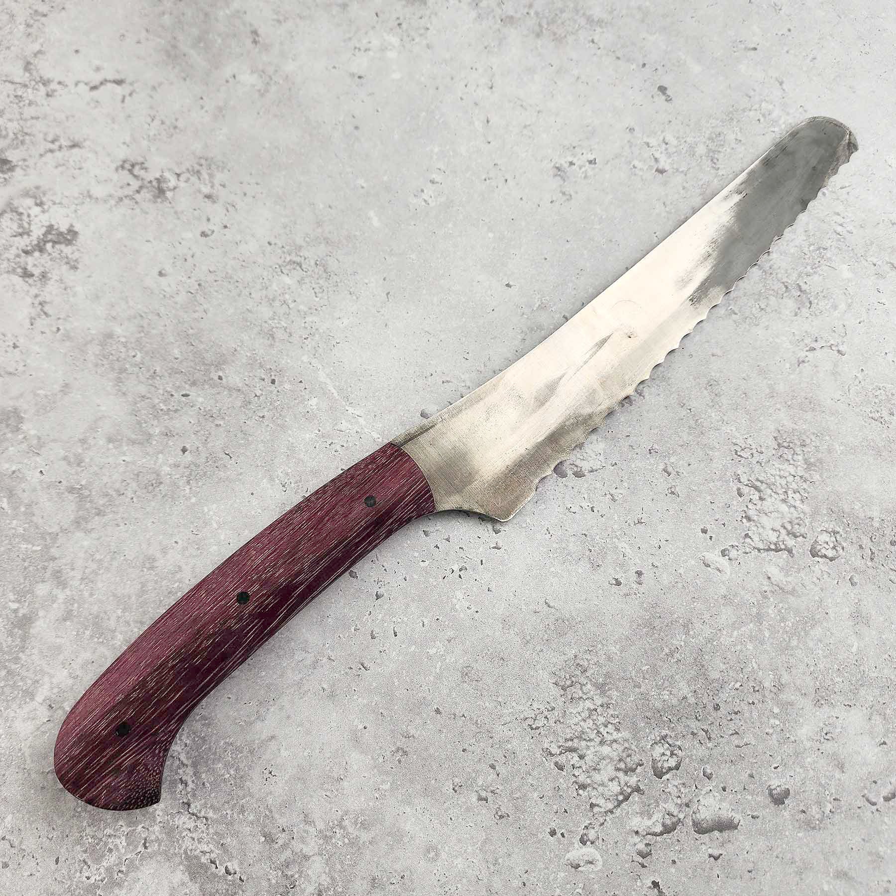 Purple Heartwood Bread Knife