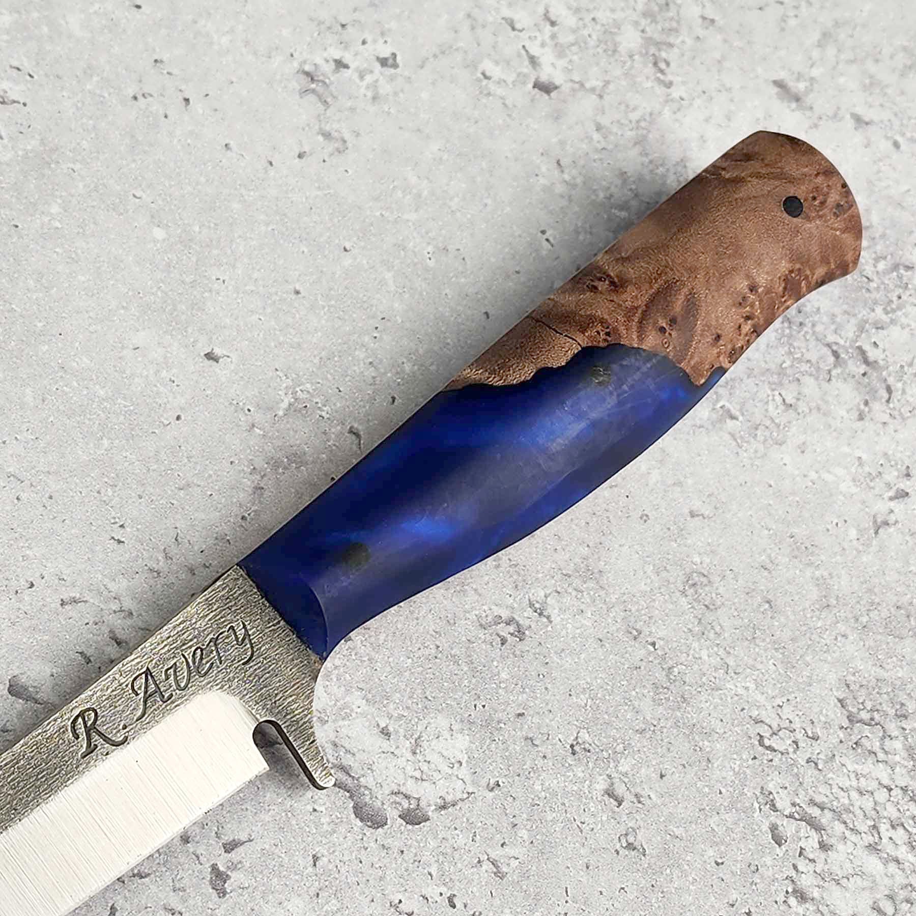Blue Resin Maple Burl Filet