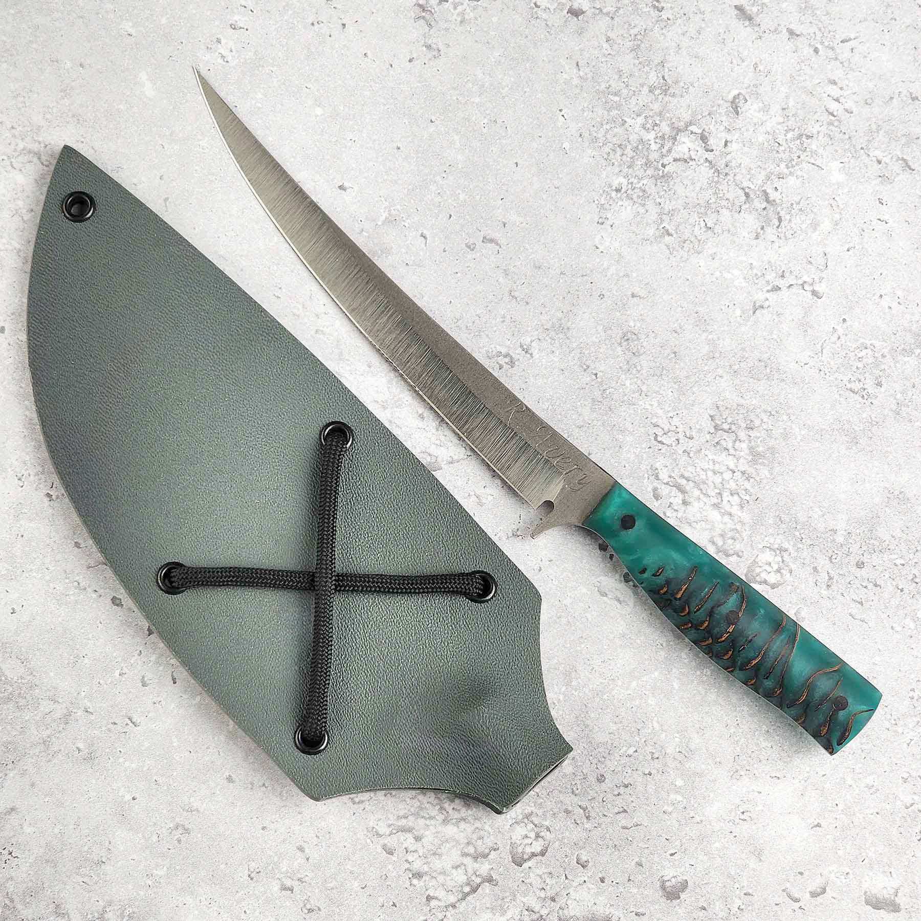 Teal Resin Pinecone Mini Filet