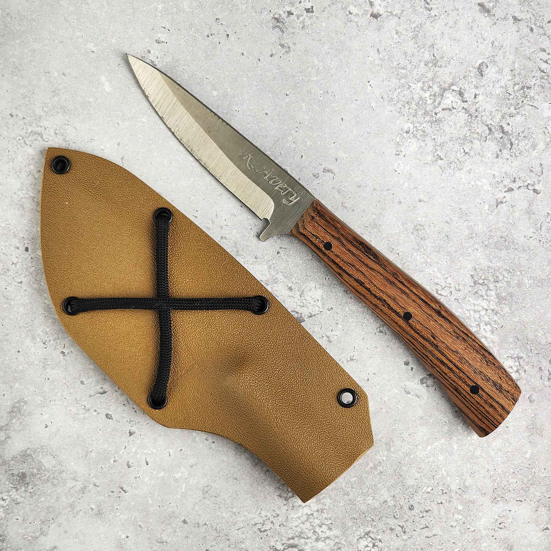 Zebra Wood Bird N' Trout Knife