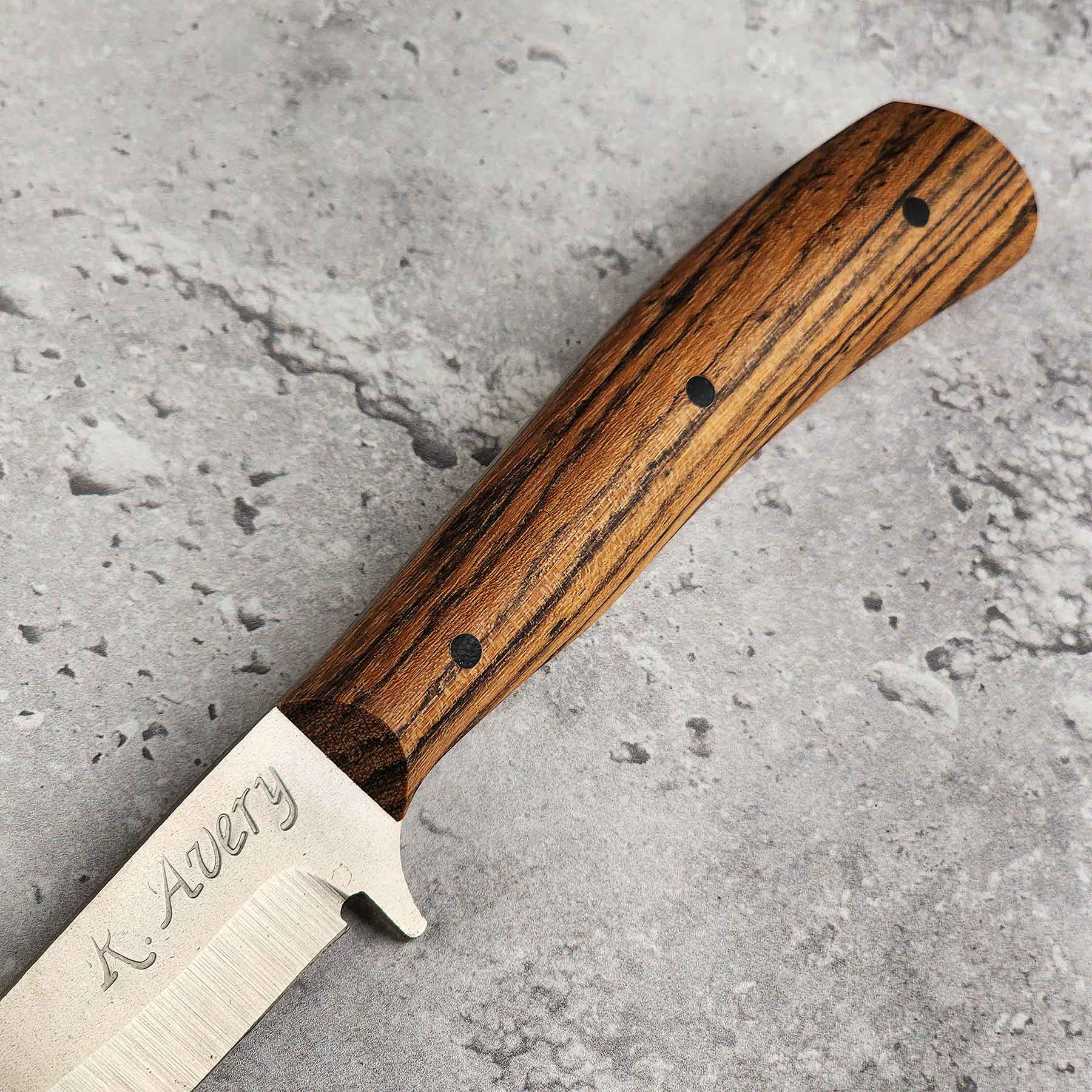 Zebra Wood Bird N' Trout Knife