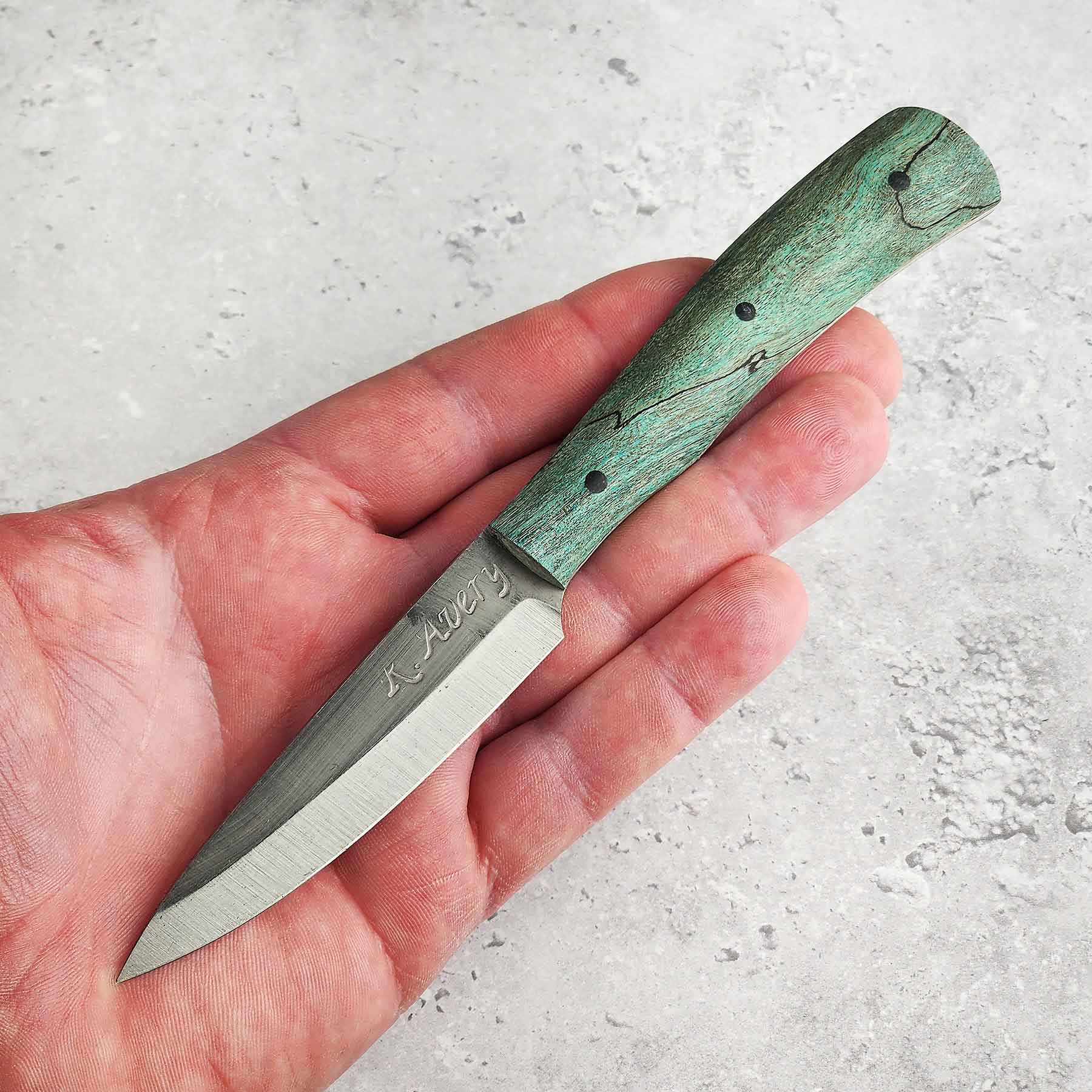 Dyed Green Maple Pairing Knife