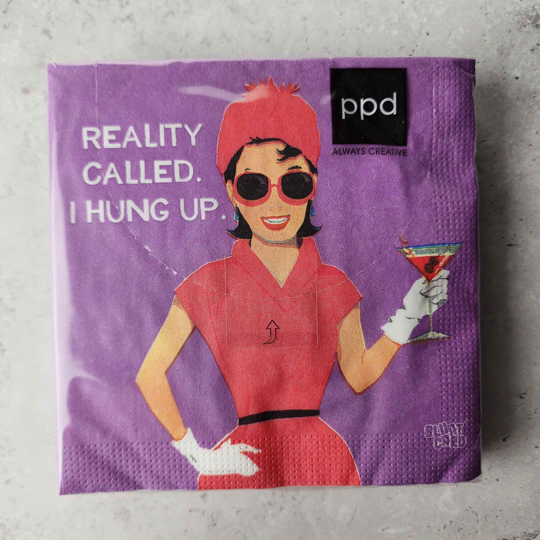 Beverage Napkin - Reality Called