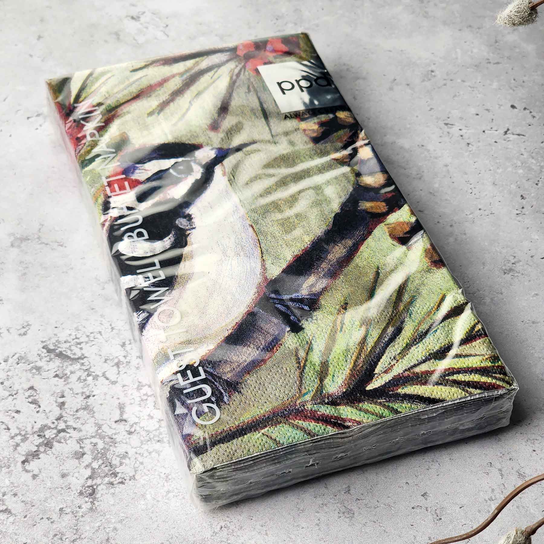 Buffet Napkin 5x8 - Winter Bird Musée