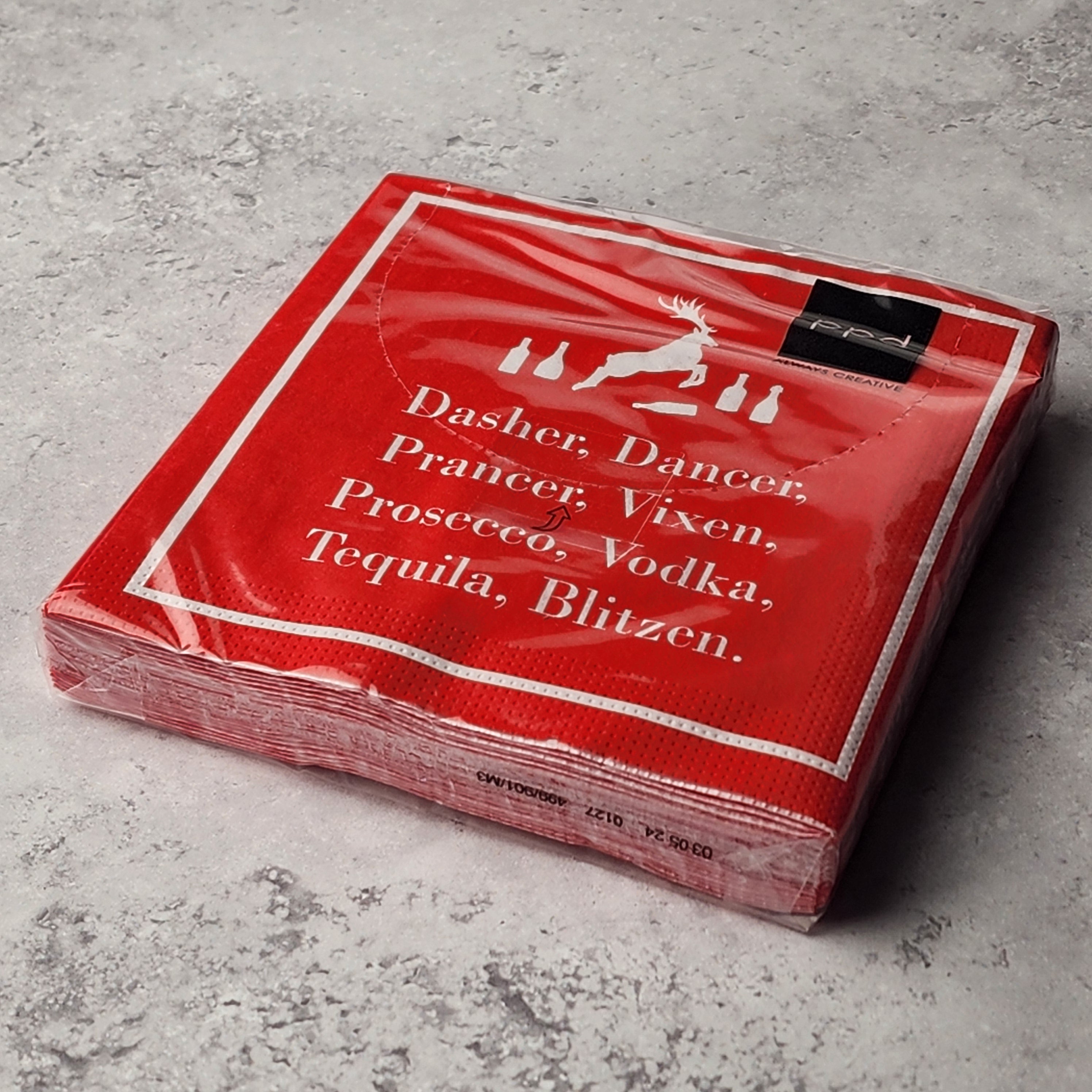 Beverage Napkin - Blitzen