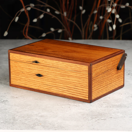 Large Red Oak Keepsake Box