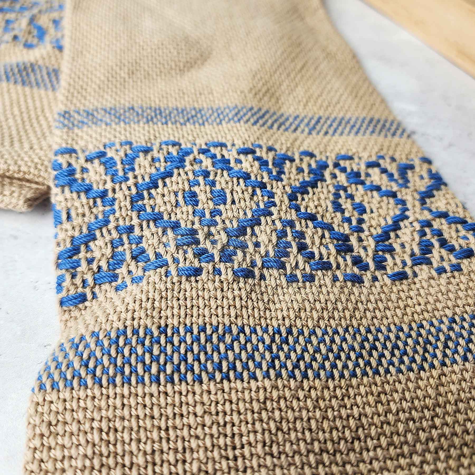 Woven Honeysuckle Overshot Blue